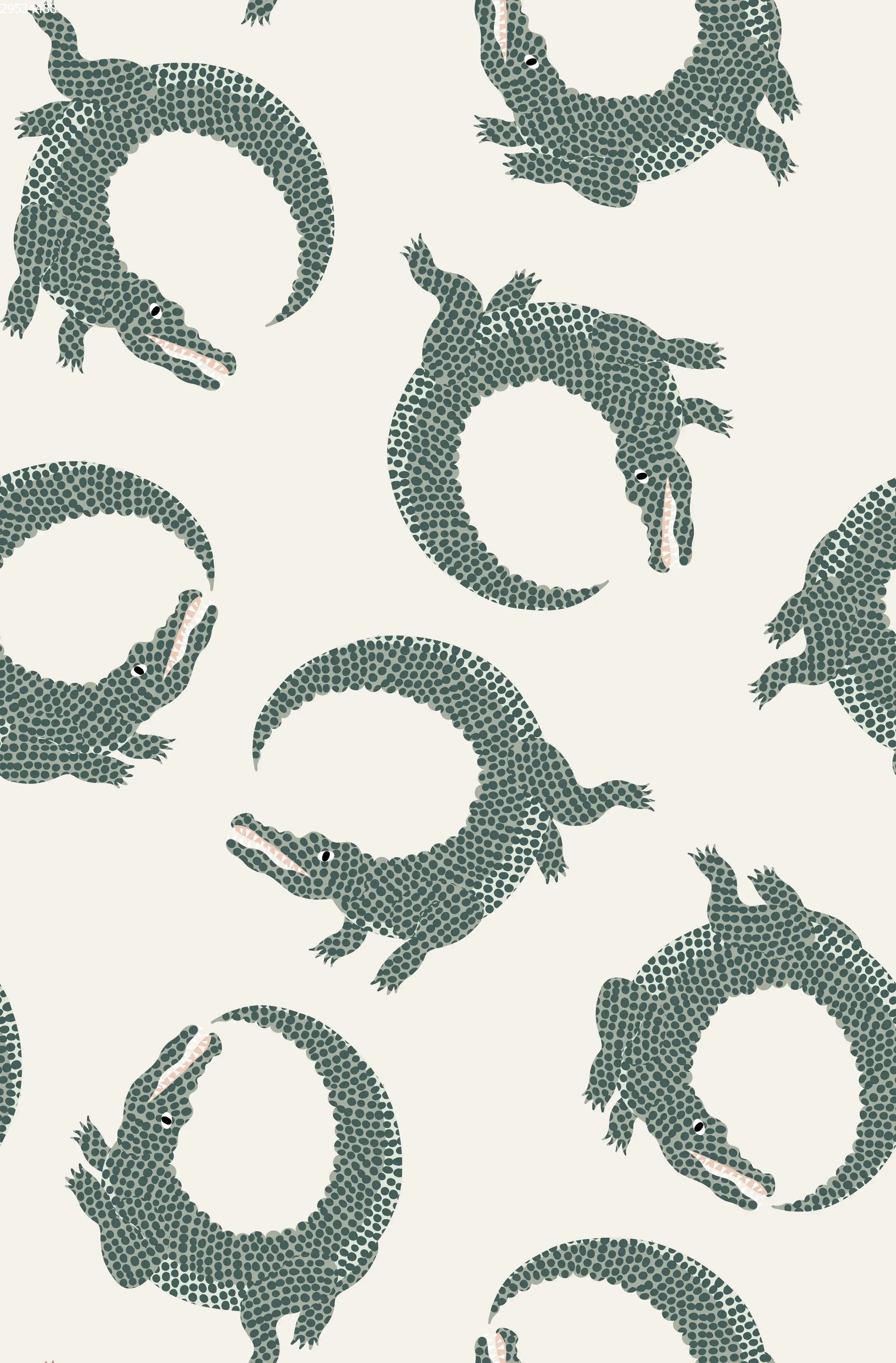Crocodile Dots Sage - Family Fabrics B.V.