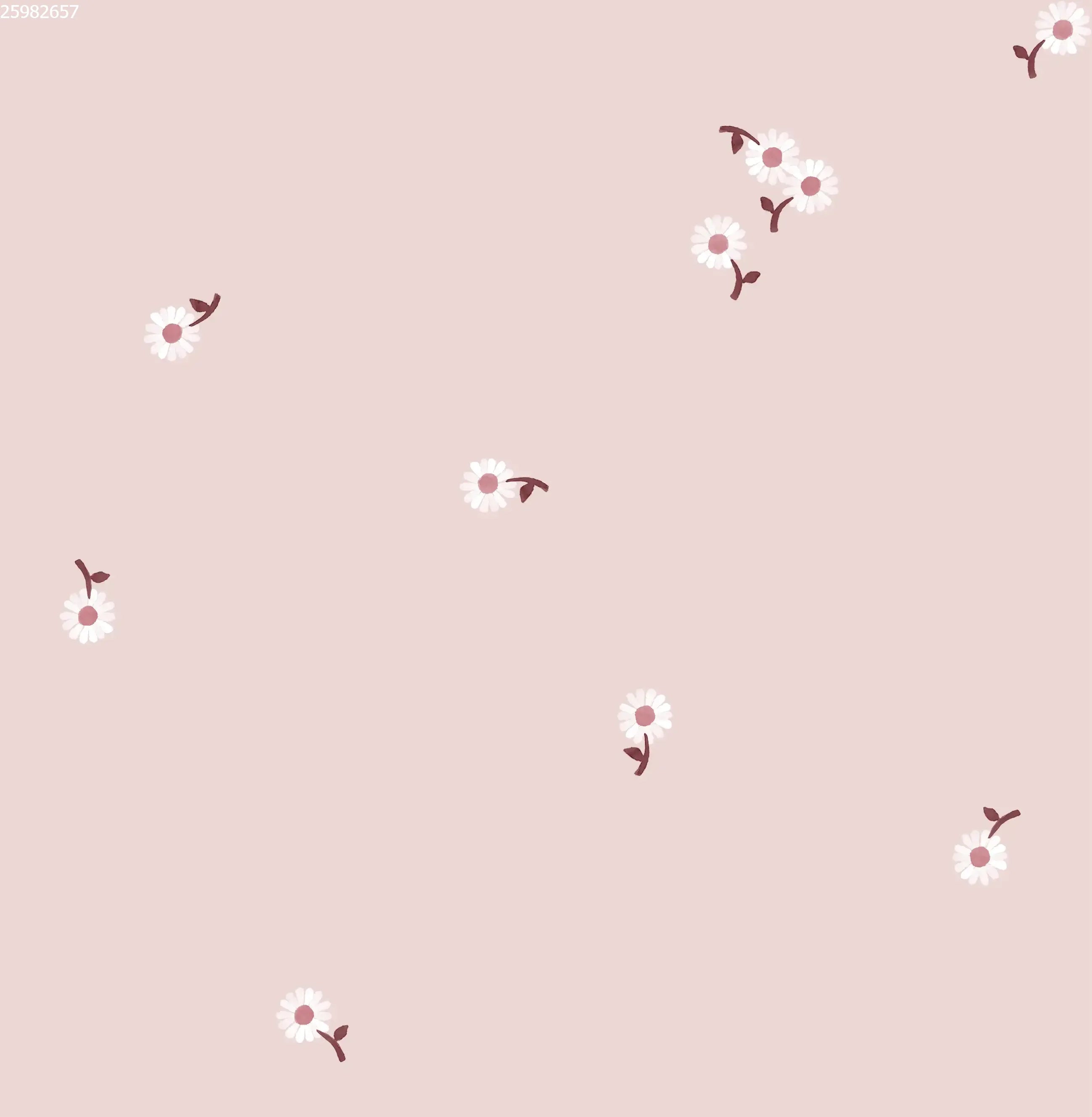 Daisy Stem Pink - Family Fabrics B.V.