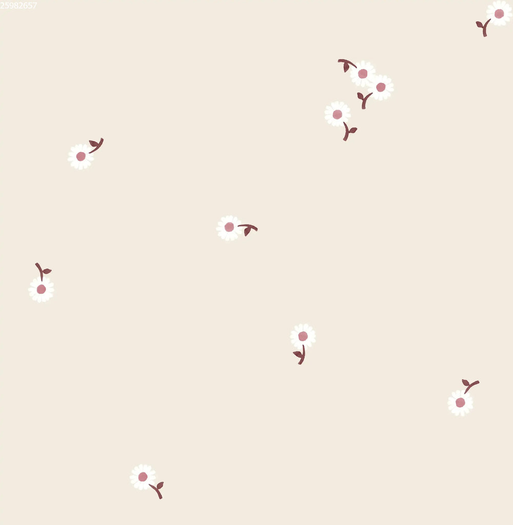 Daisy Stem Plum Light Beige