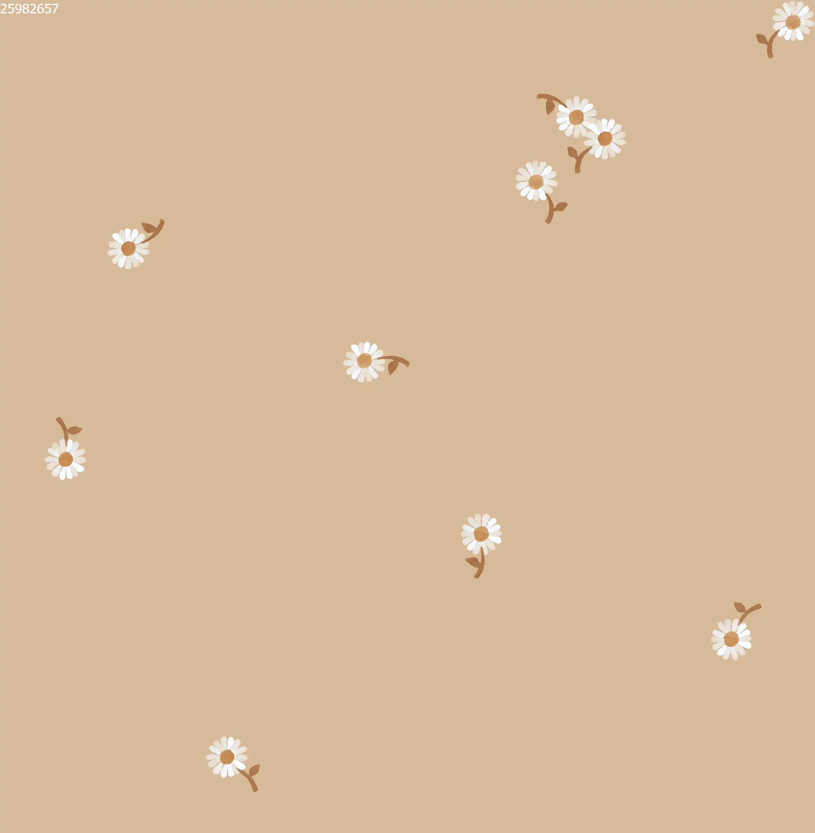 Daisy Stem Toffee - Family Fabrics B.V.