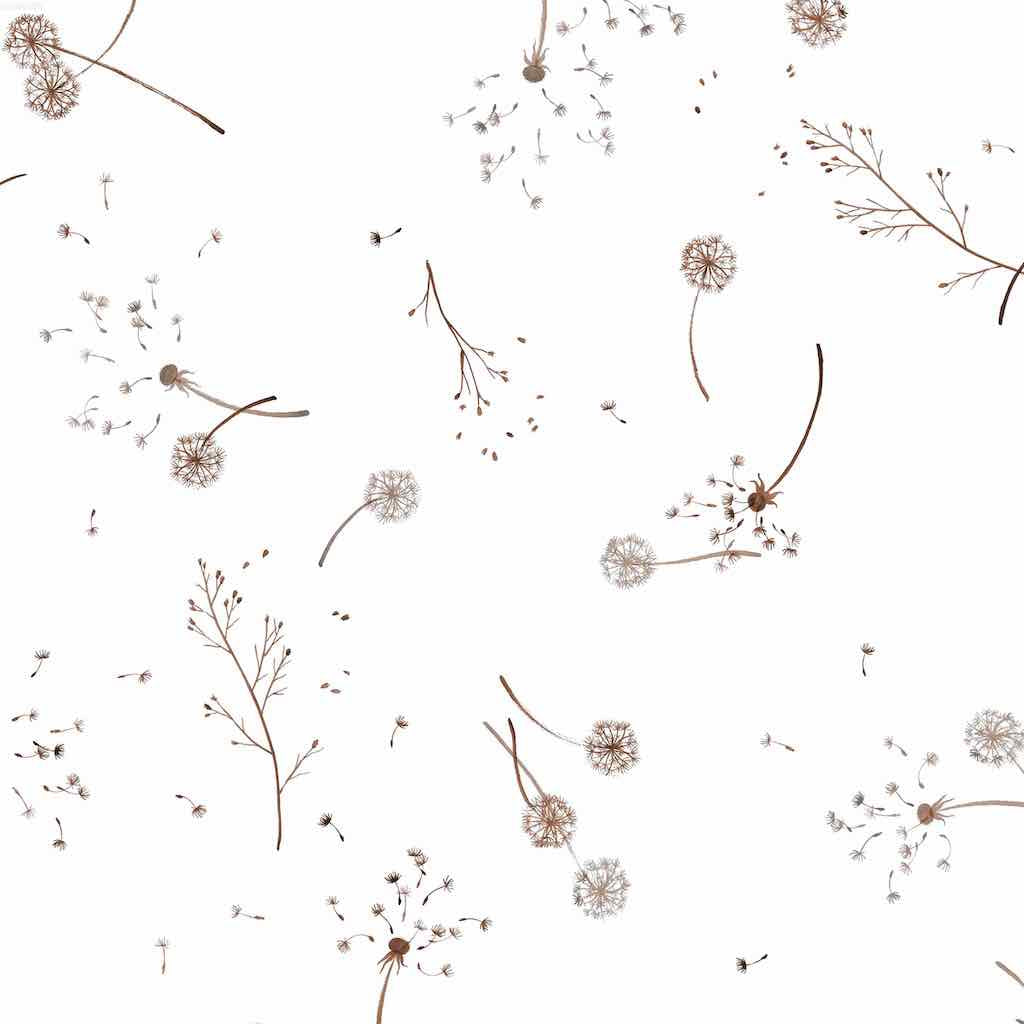 Dandelions White - Family Fabrics B.V.