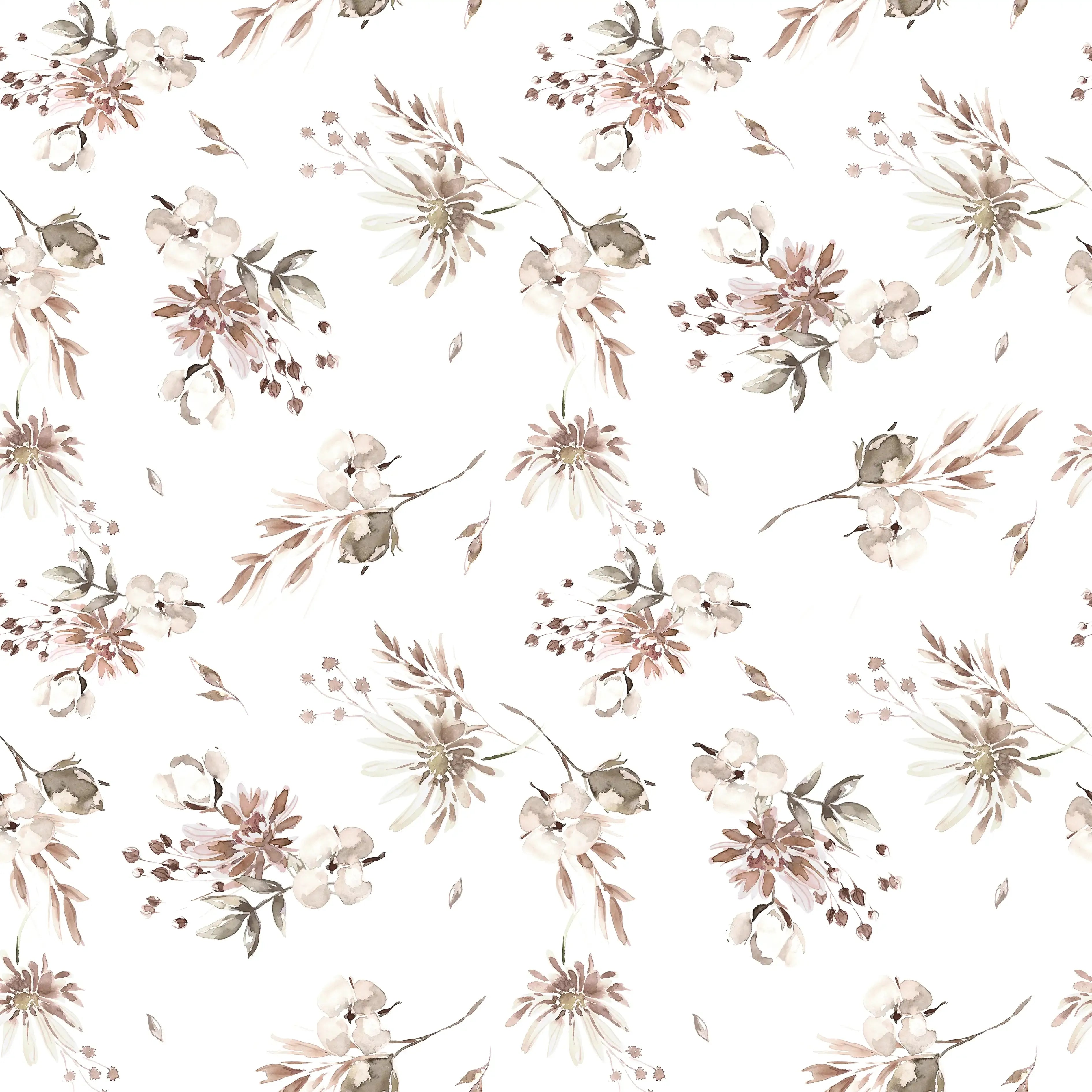 Dried Flowers Rose Off White - Family Fabrics B.V.