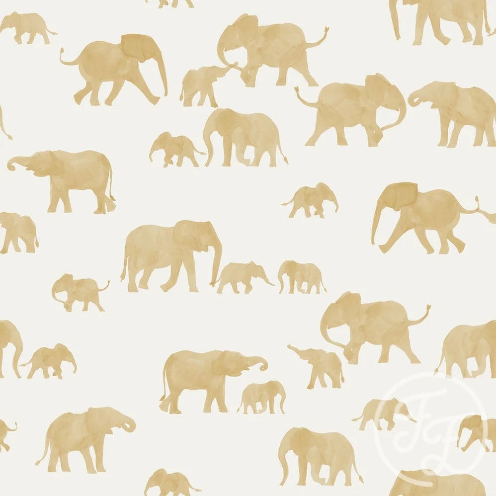 Elephants Jojoba White - Family Fabrics B.V.