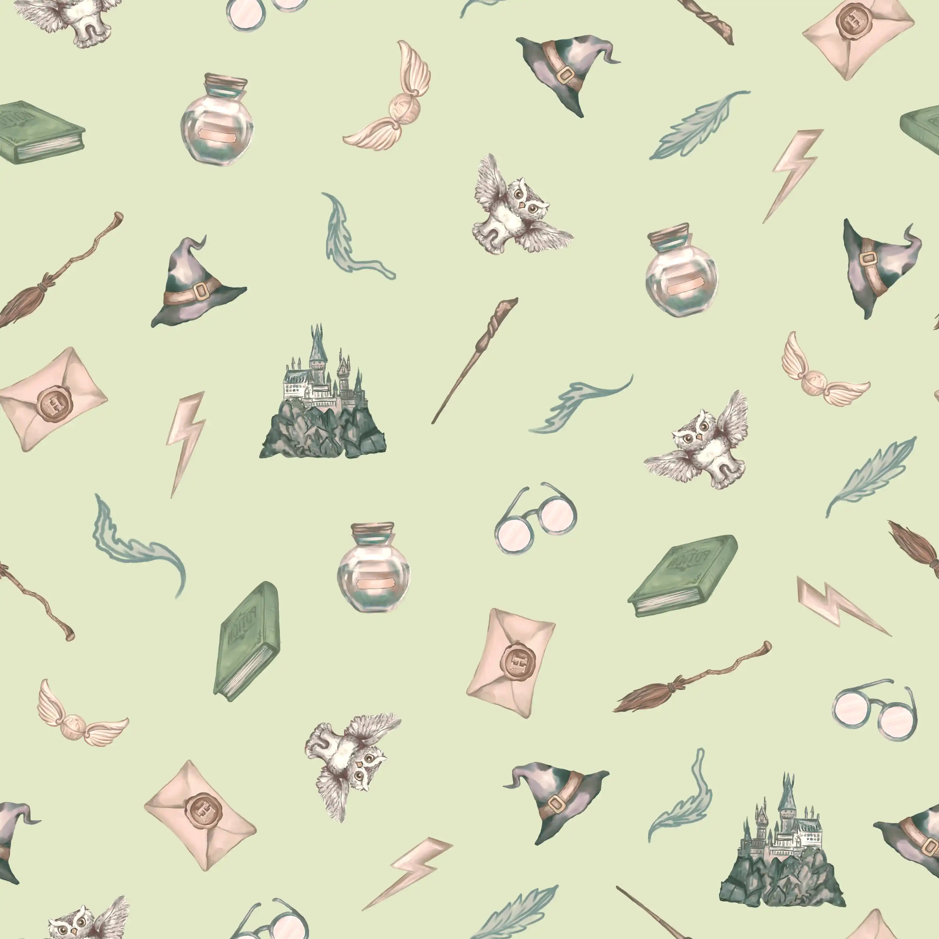Fantasy Elements Green - Family Fabrics B.V.