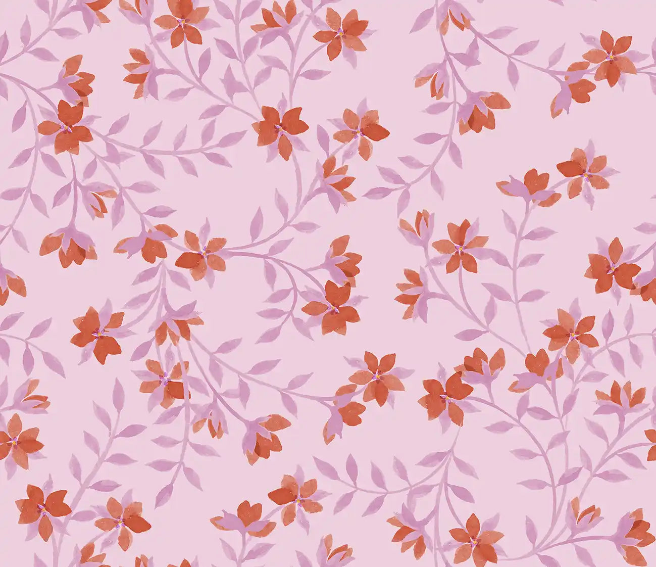 Fleur De Vigne Orange - Family Fabrics B.V.