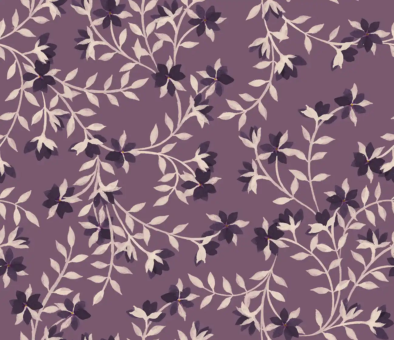 Fleur De Vigne Purple - Family Fabrics B.V.