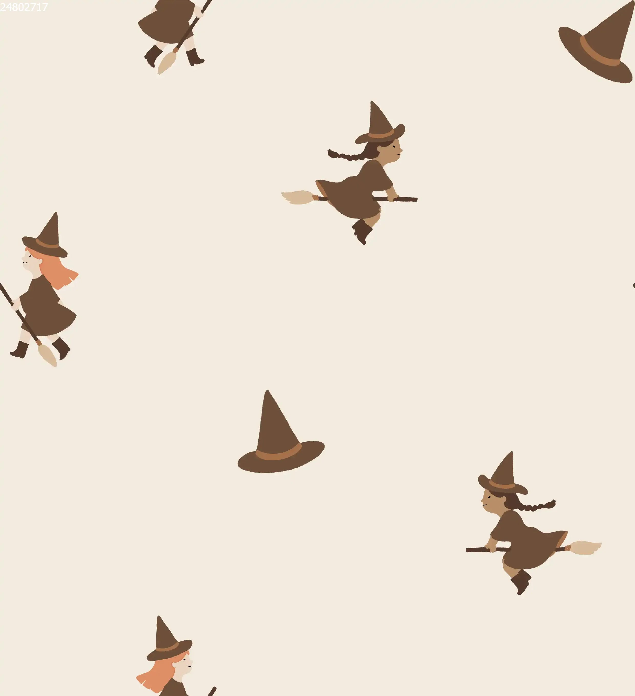 Flying Witches Brown - Family Fabrics B.V.