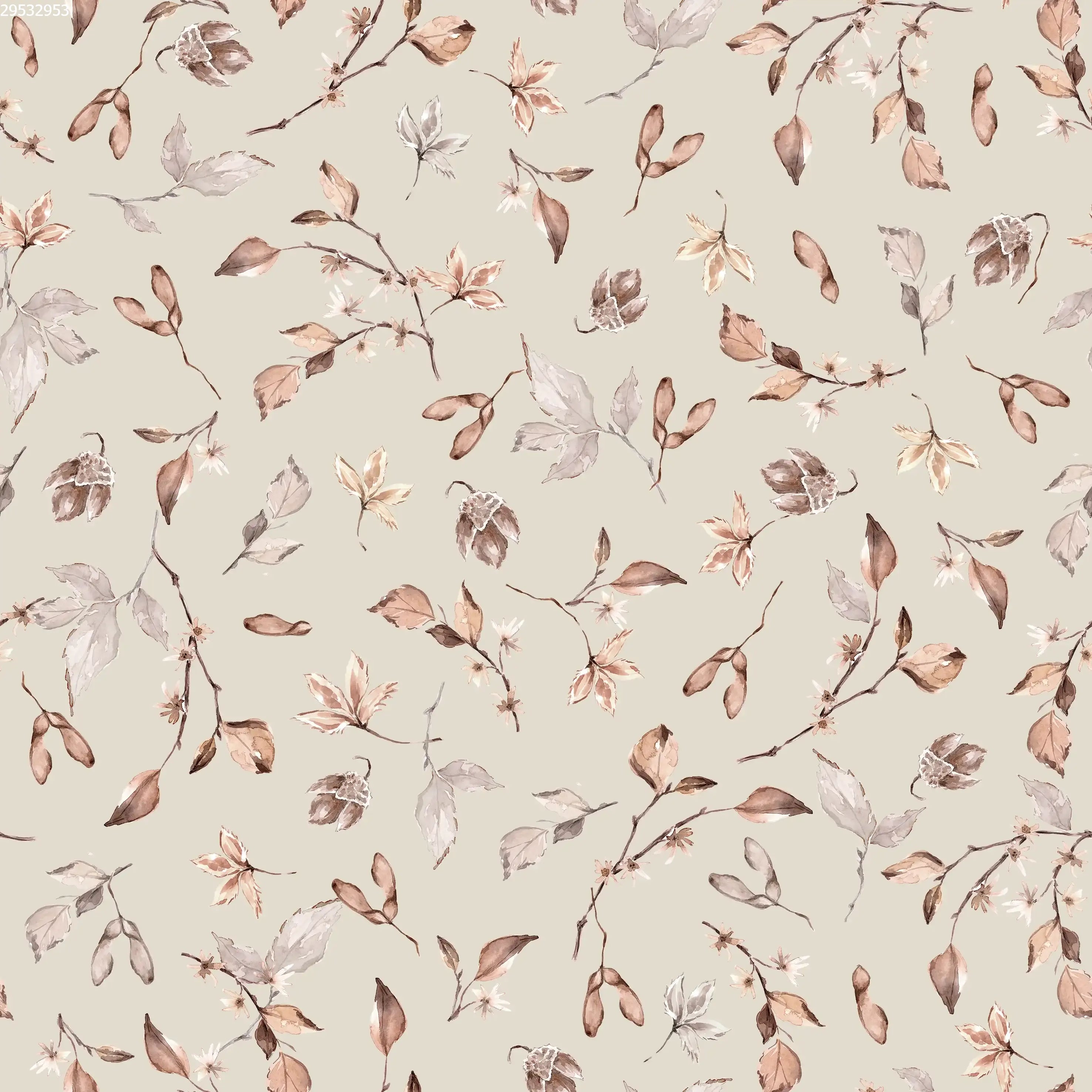 Frozen Botanical Green - Family Fabrics B.V.