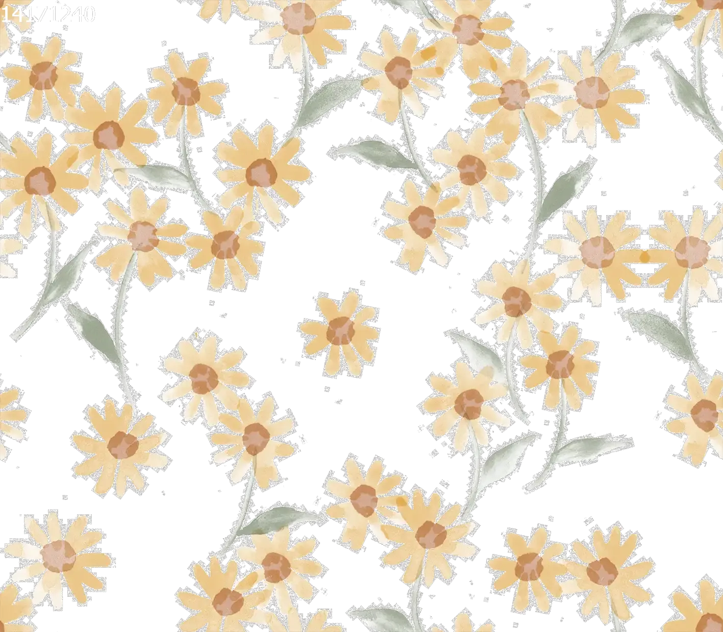 Happy Flowers Yellow - Family Fabrics B.V.
