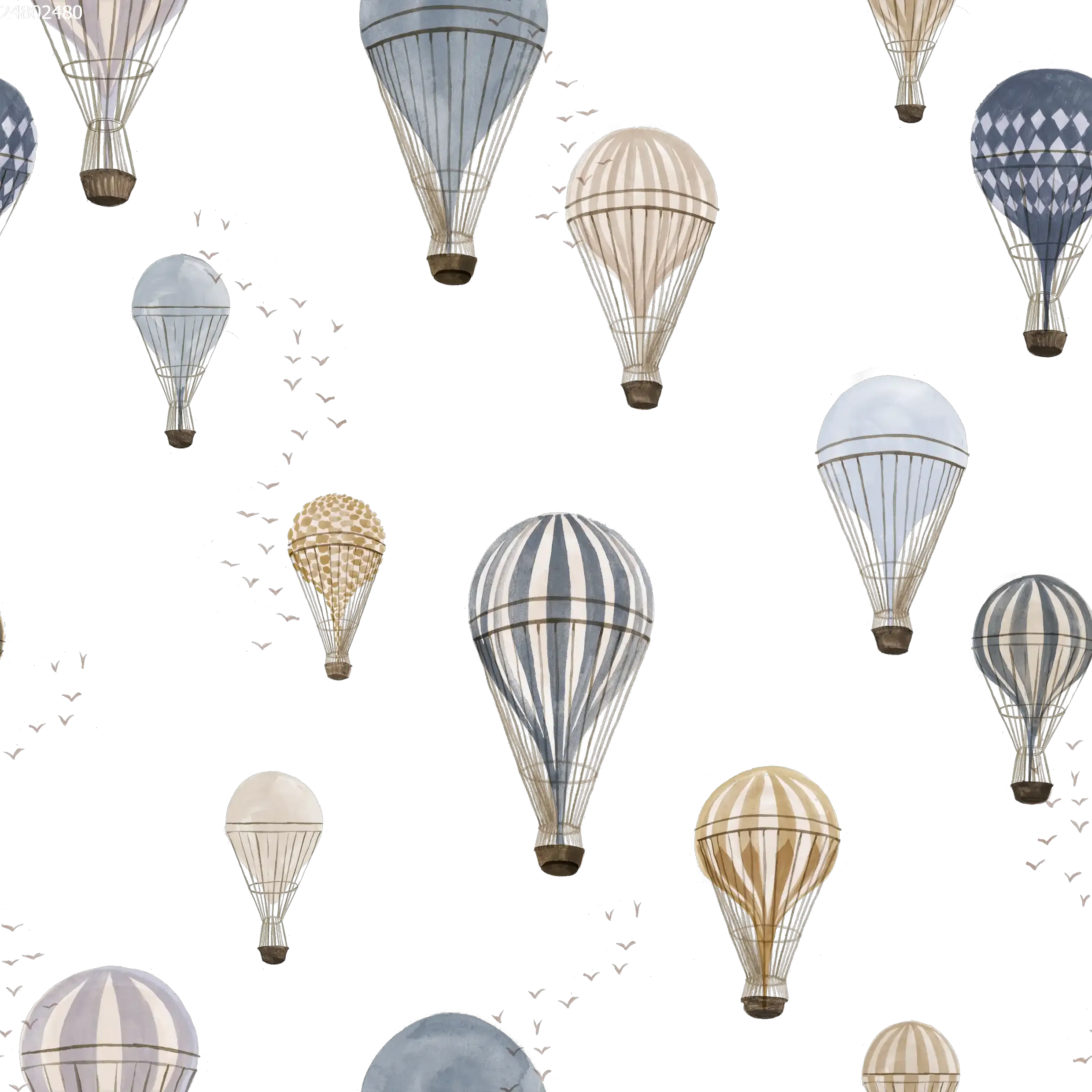 Hot Air Blue White - Family Fabrics B.V.