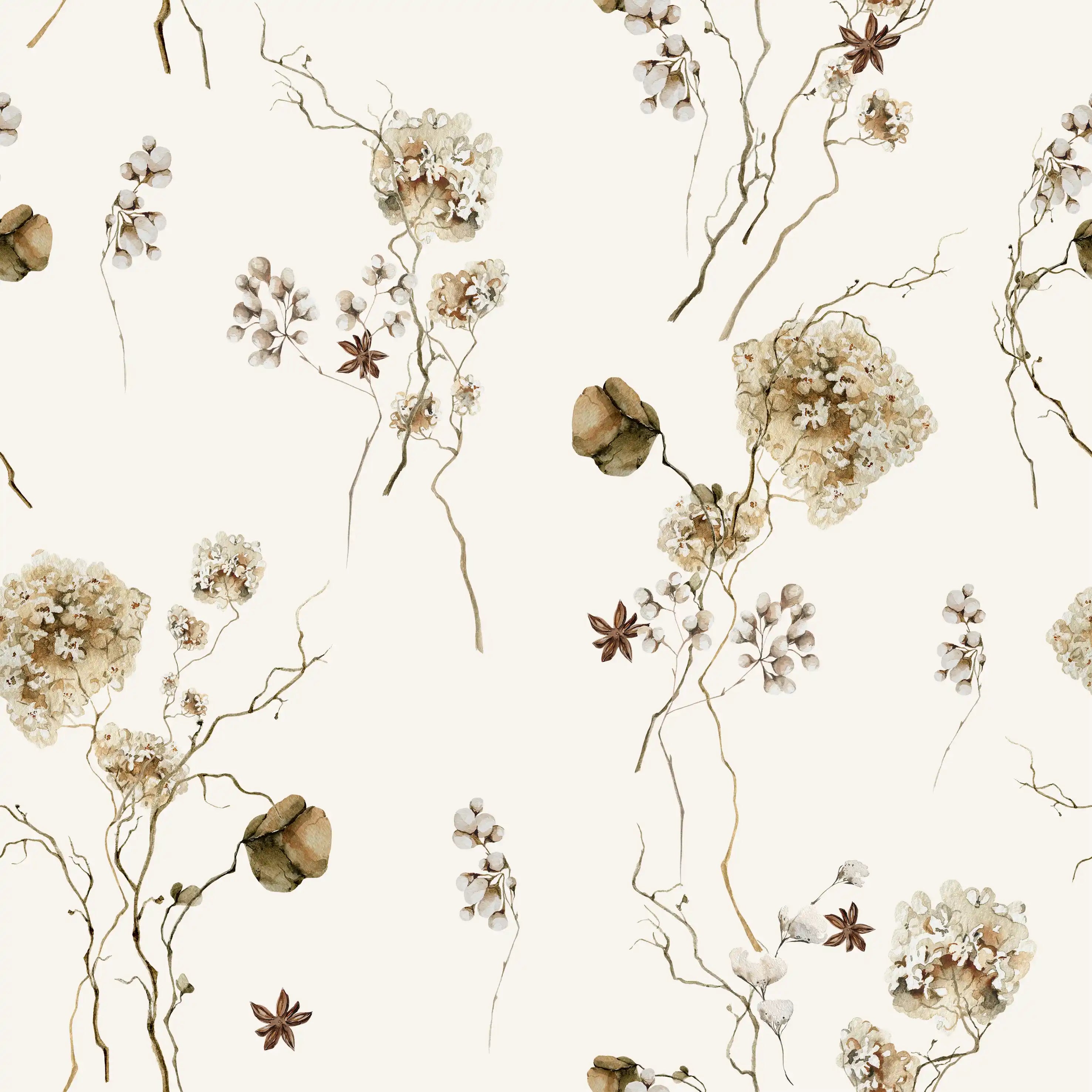 Icy Earthy Blooms - Family Fabrics B.V.
