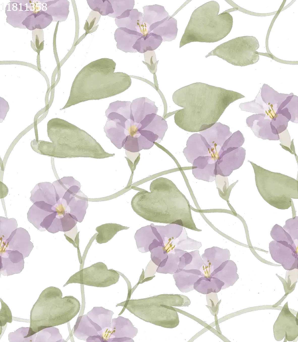 Ipomea Lilac White - Family Fabrics B.V.