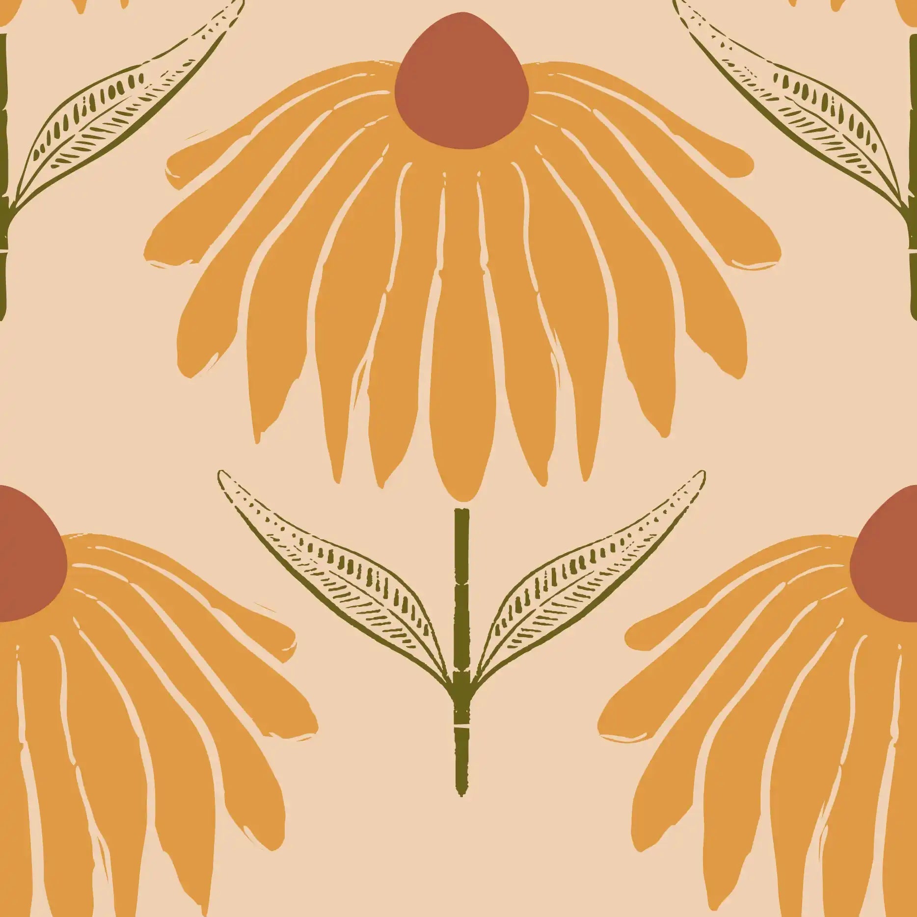 Little Boho Bloom Orange - Family Fabrics B.V.