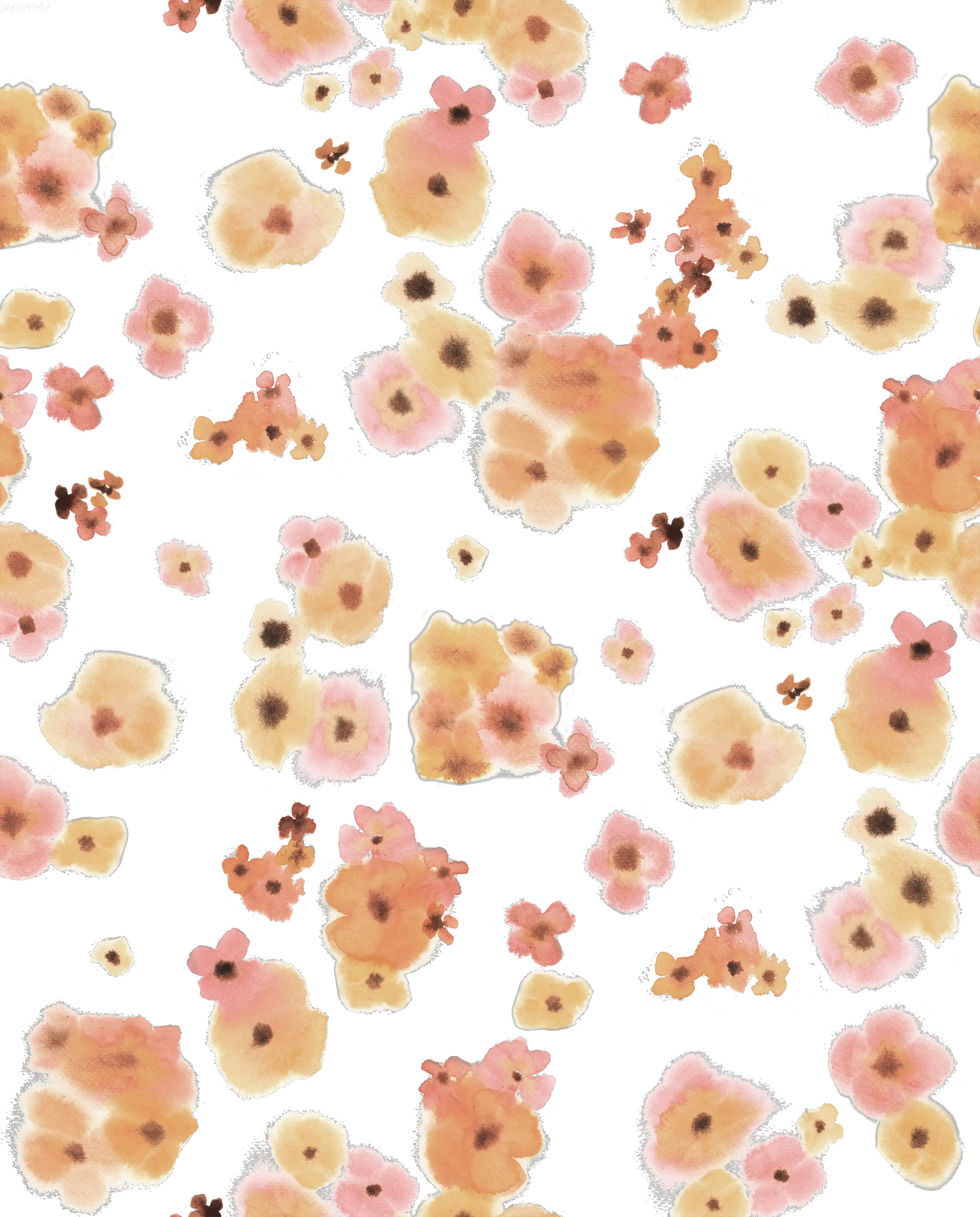Melting Flower Off White Small - Family Fabrics B.V.