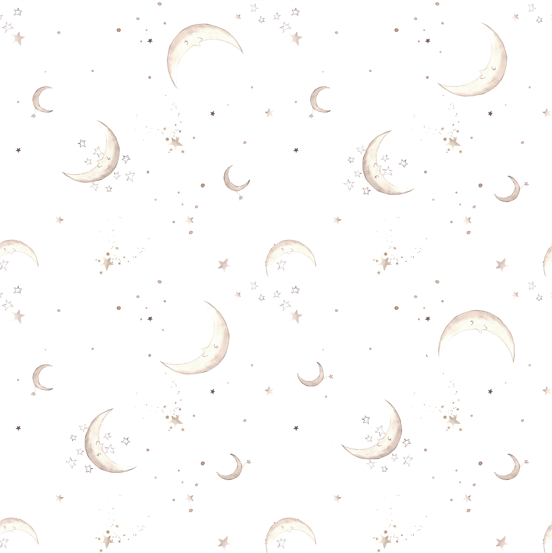 Moon & Stars Off White - Family Fabrics B.V.