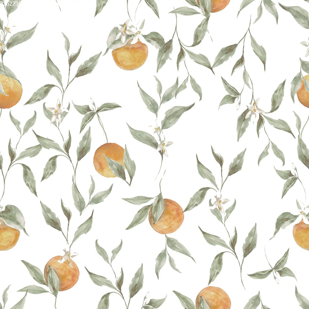 Oranges Green Leaves