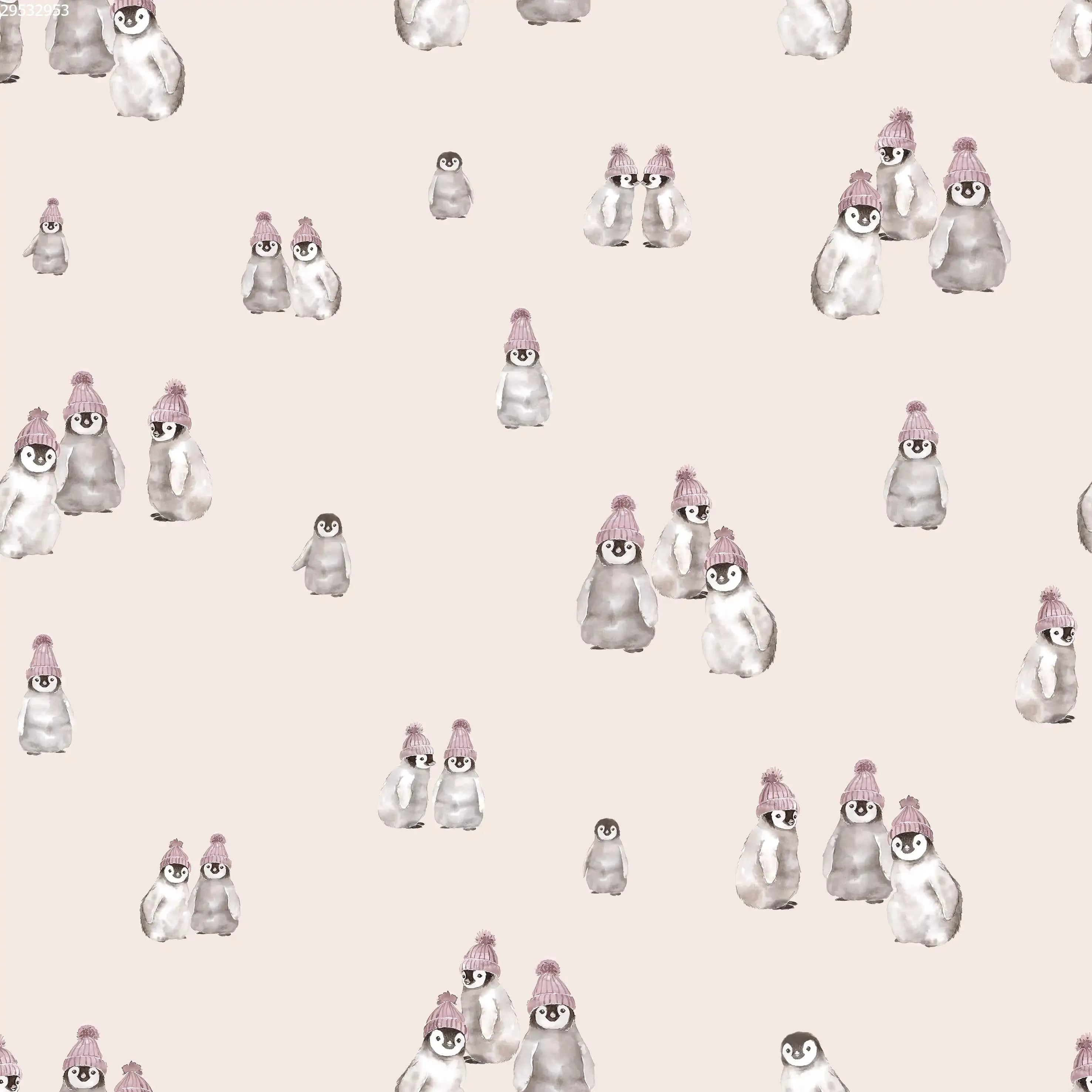 Penguins Hat Sand - Family Fabrics B.V.