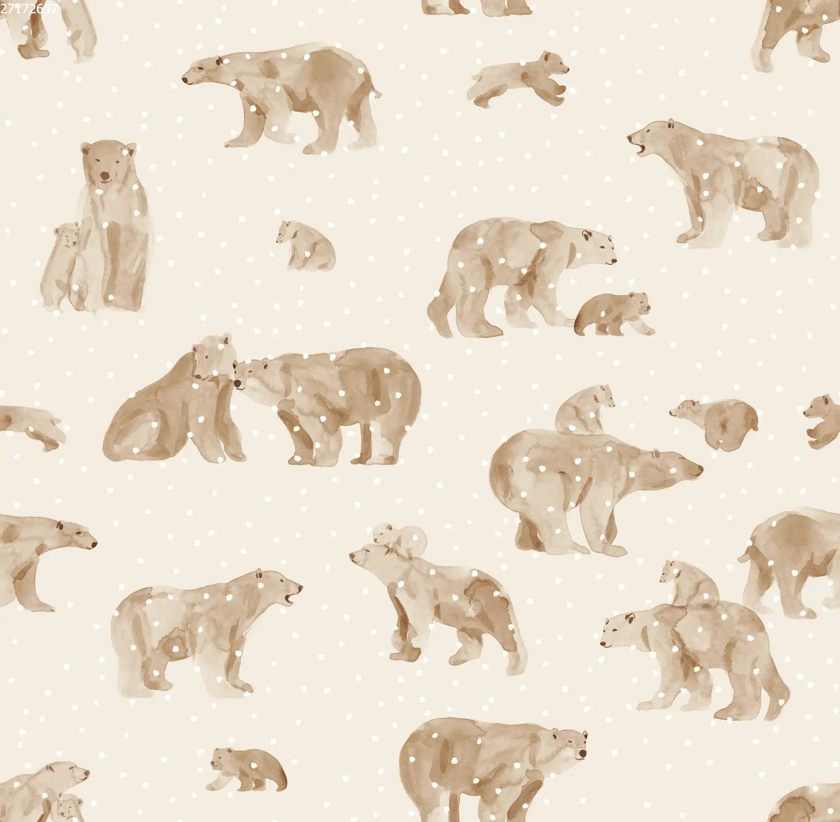 Polar Bear Snow Almond - Family Fabrics B.V.