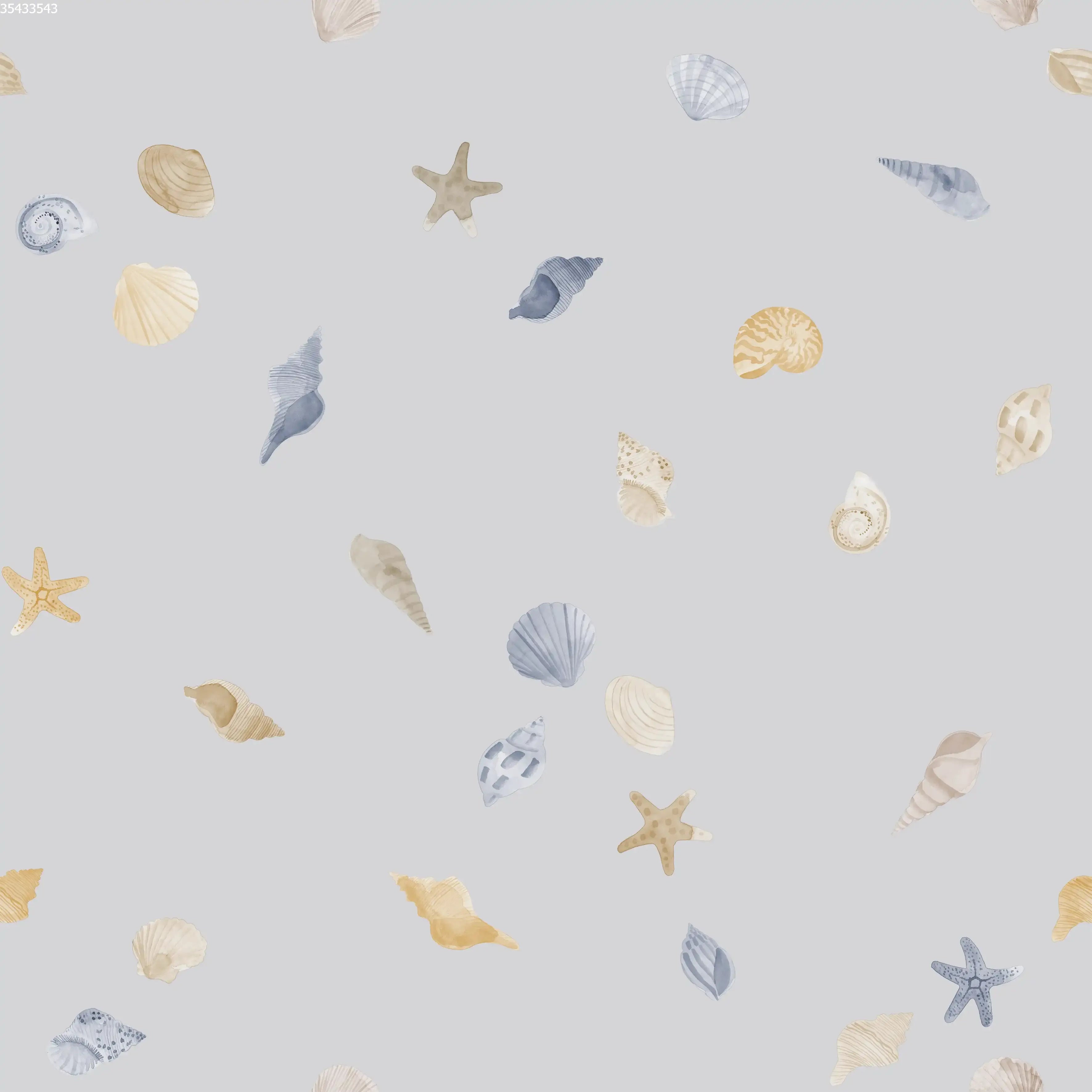 Sea Shells Blue - Family Fabrics B.V.