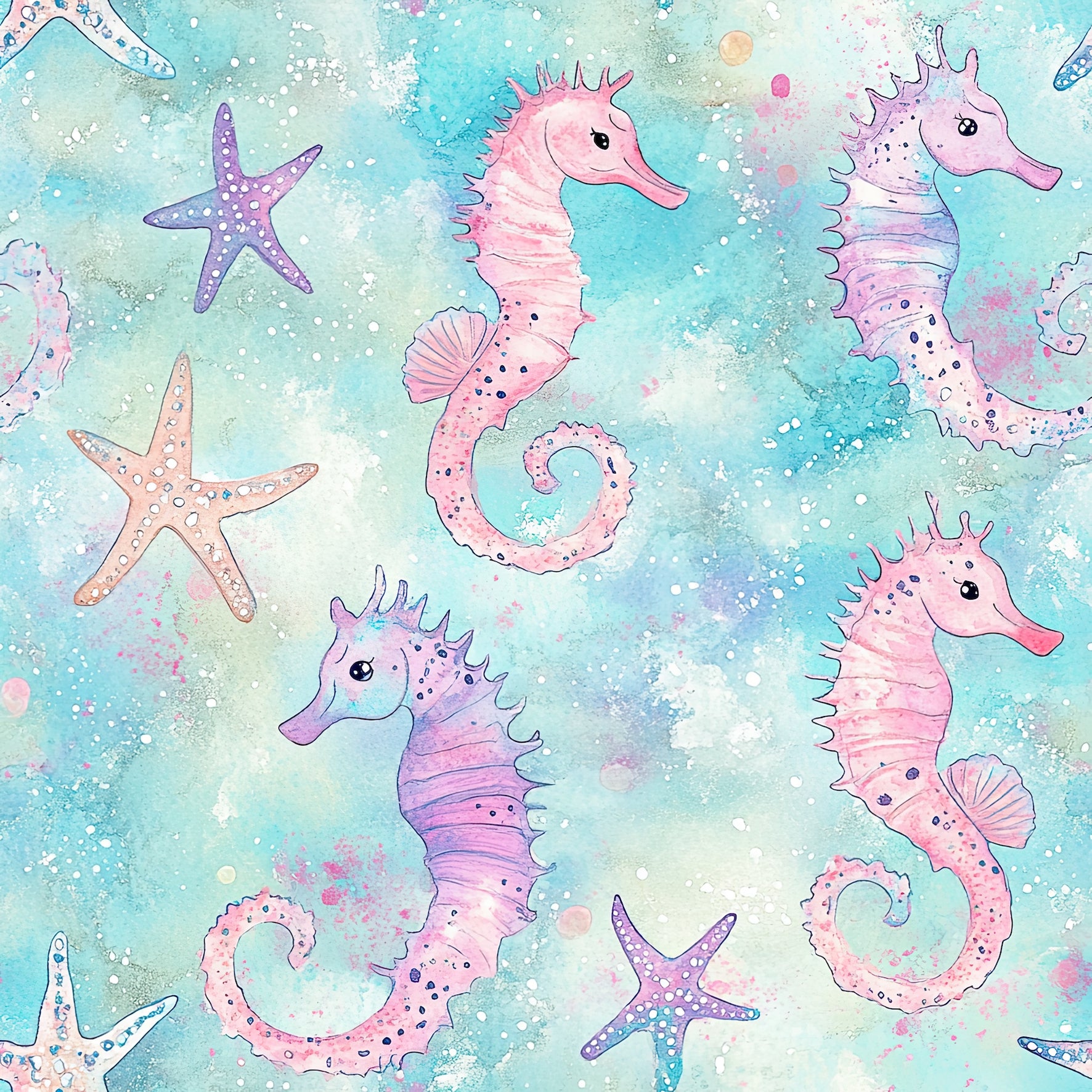 Seahorse Pastel - Family Fabrics B.V.
