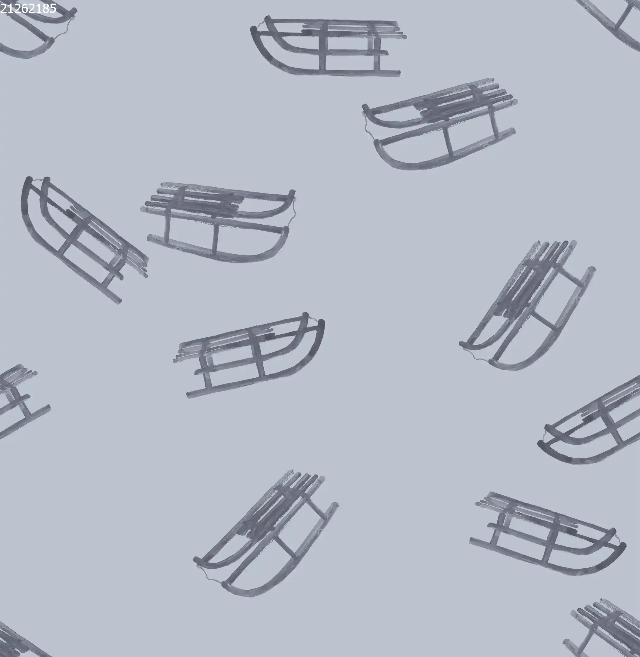 Snow Sled Blue - Family Fabrics B.V.