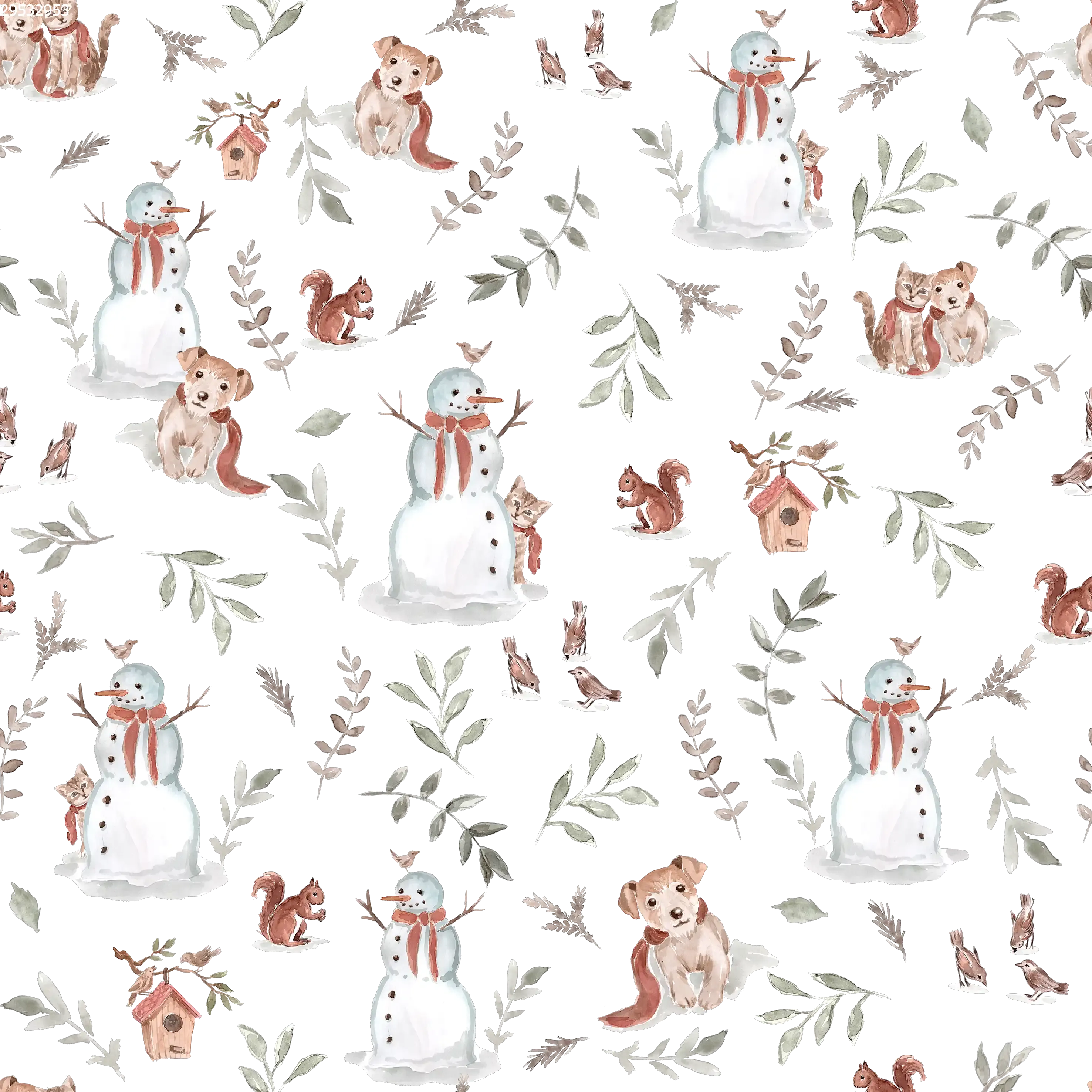 Snowman Off White - Family Fabrics B.V.