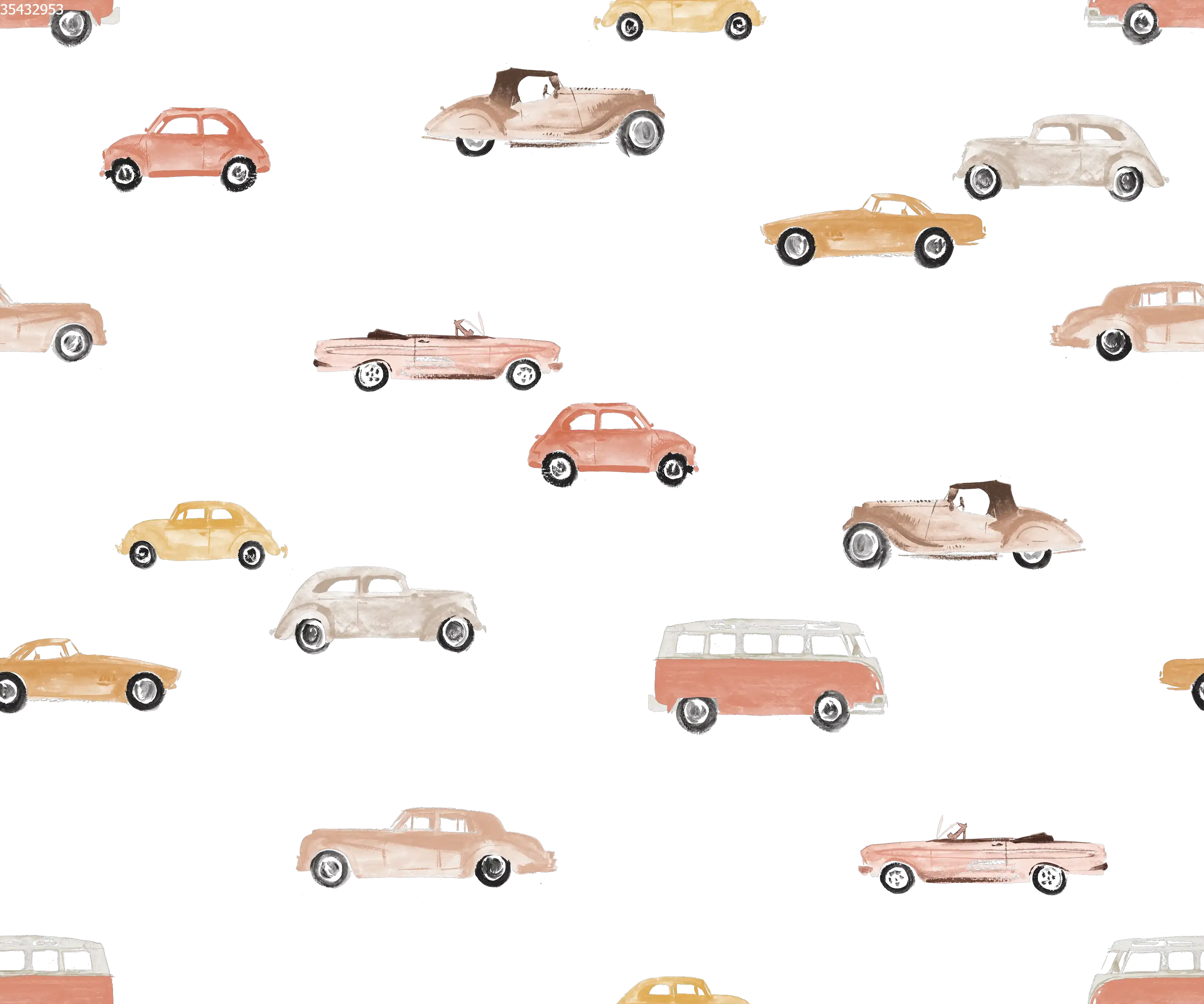 Vintage Cars Red - Family Fabrics B.V.