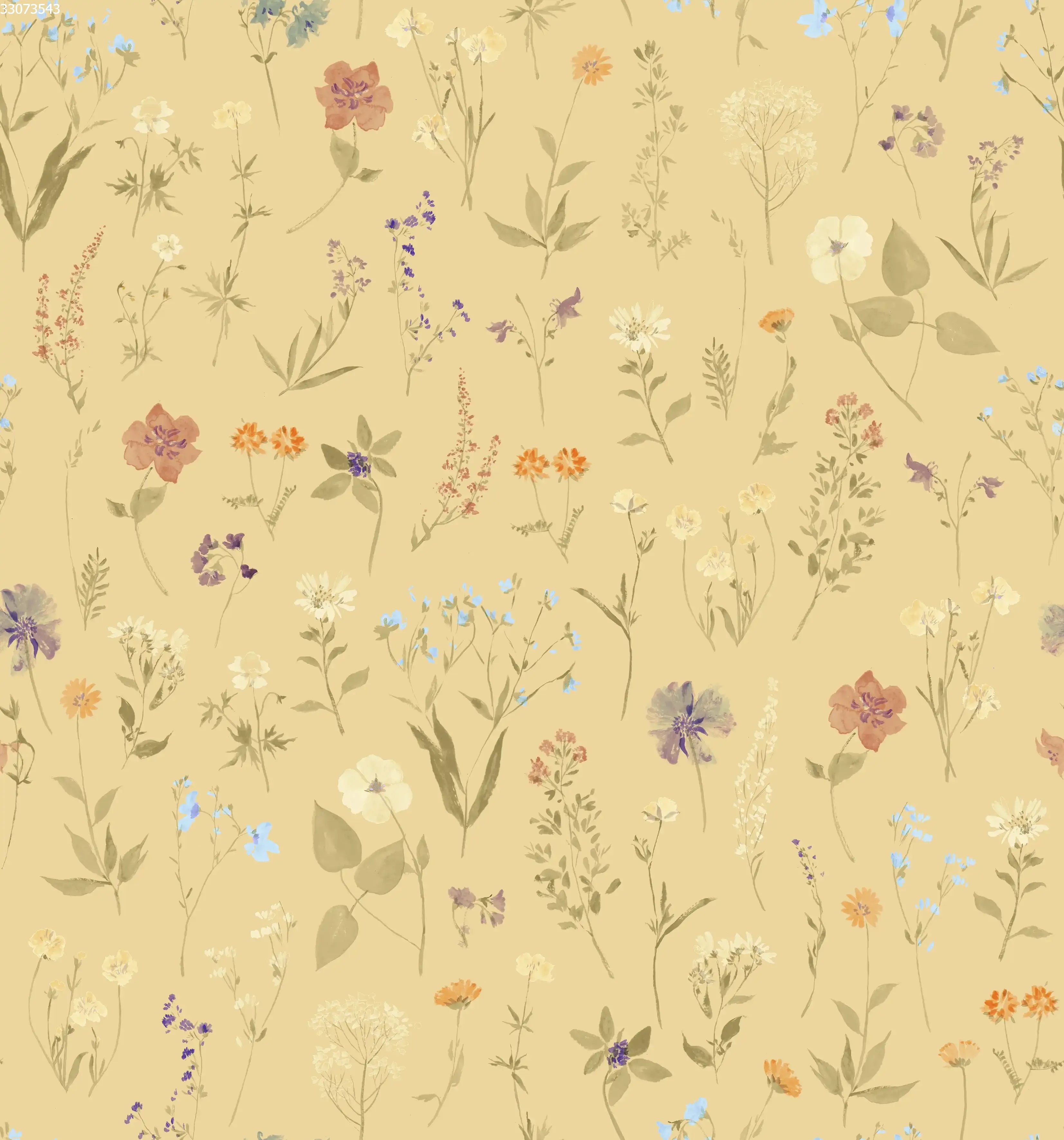 Wild Flowers Yellow - Family Fabrics B.V.
