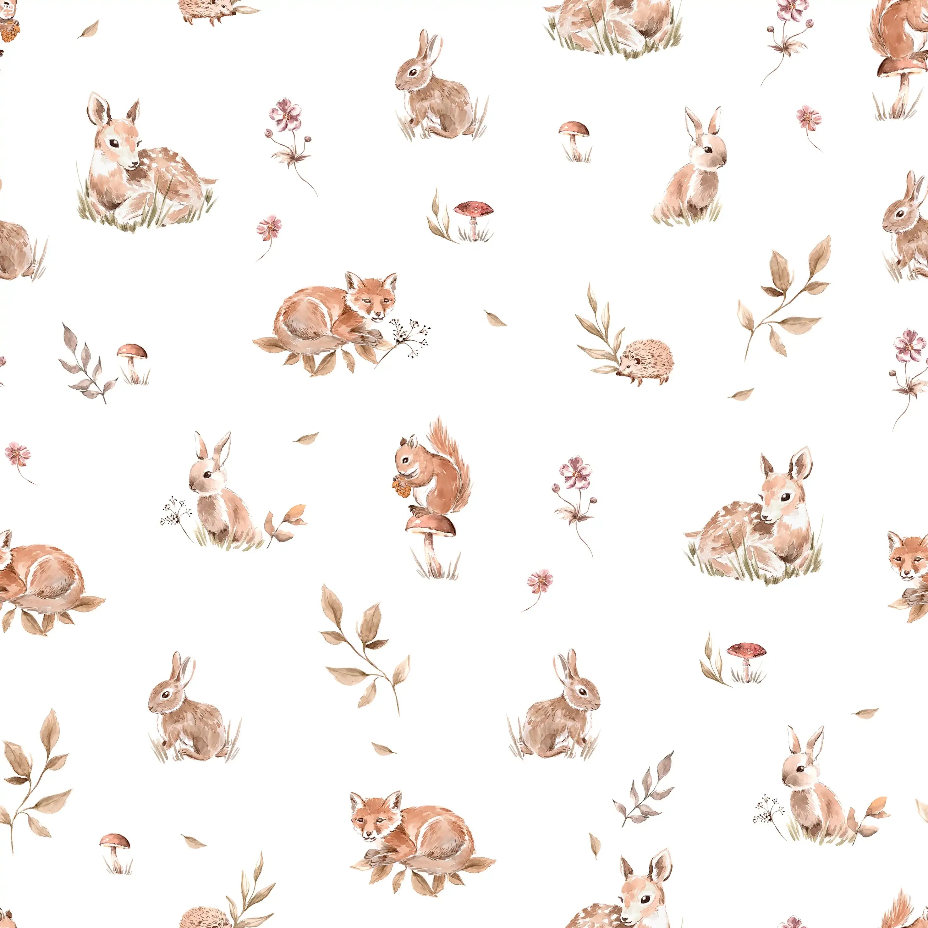 Winter Animals Off White - Family Fabrics B.V.