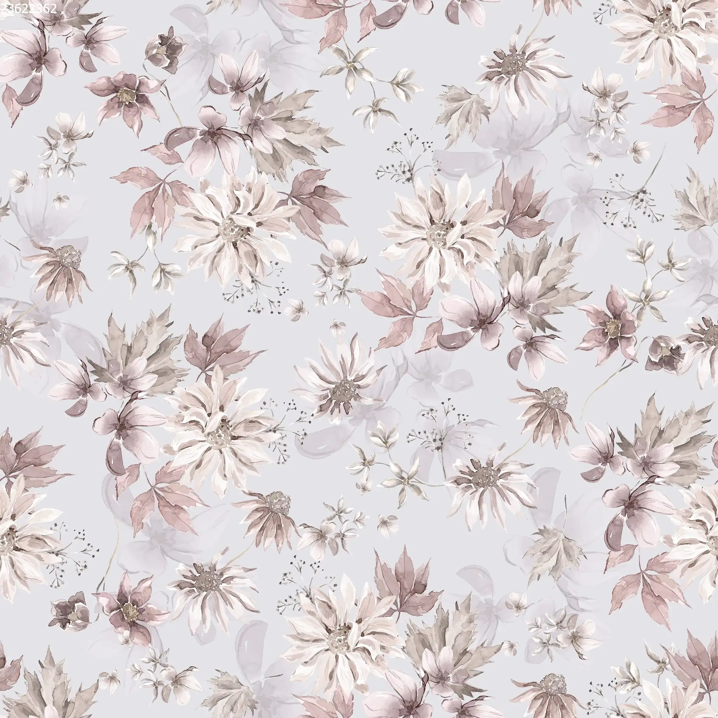 Winter Botanical Grey - Family Fabrics B.V.