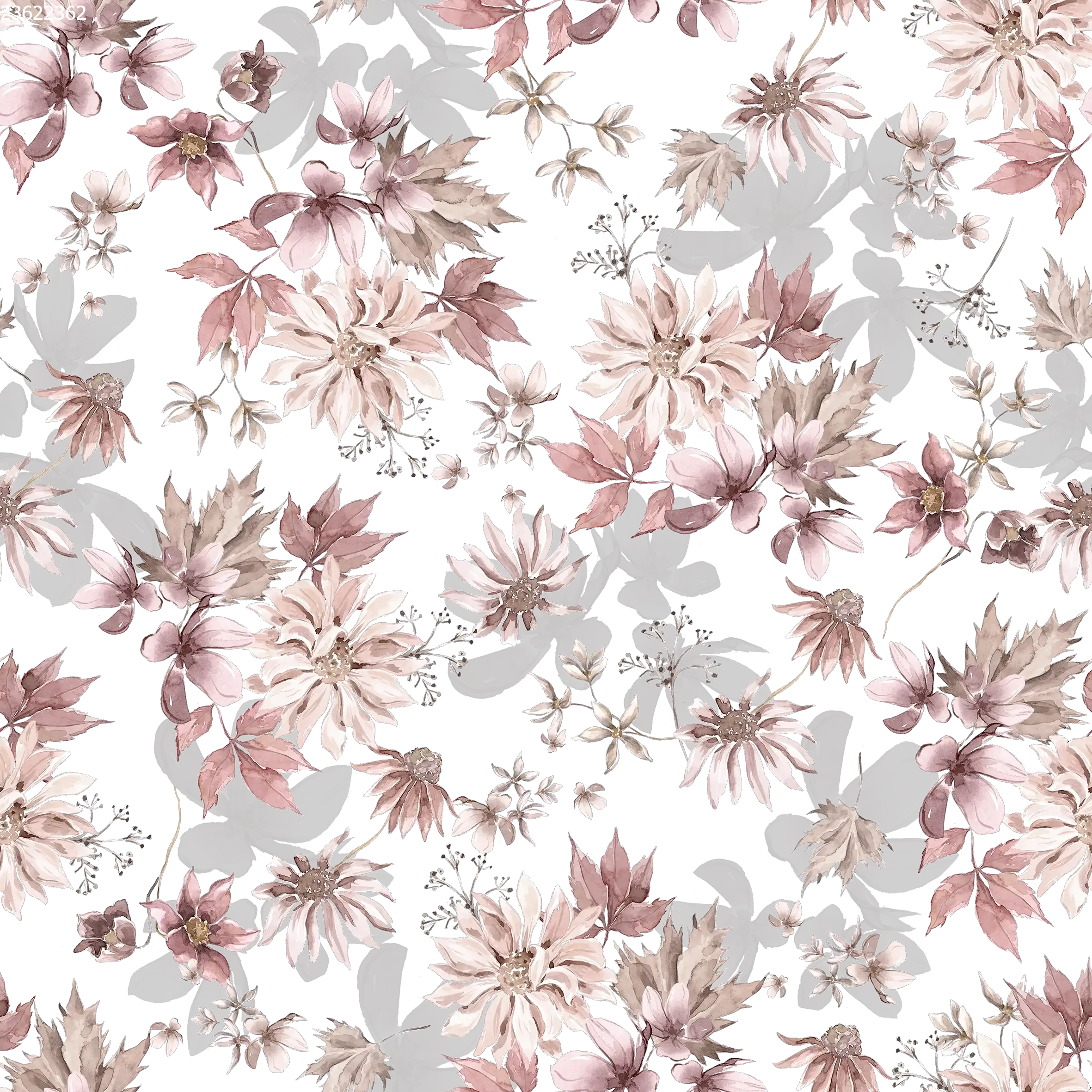Winter Botanical Off White - Family Fabrics B.V.