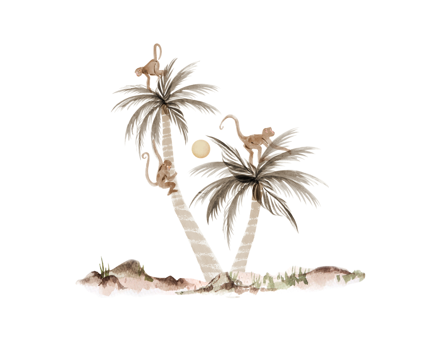 Palms & Monkeys Transfer Film - Family Fabrics B.V.