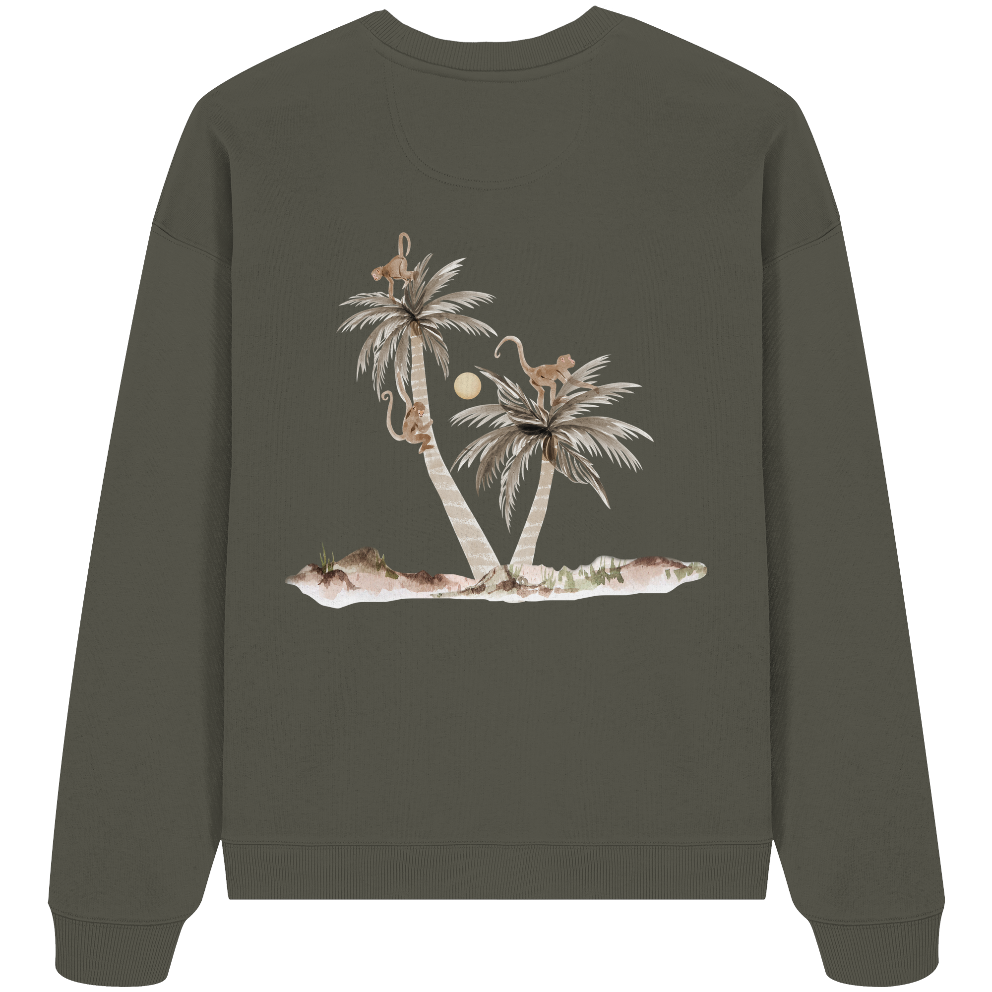 Palms & Monkets Adult  - Organic Oversize Sweatshirt - Family Fabrics B.V.