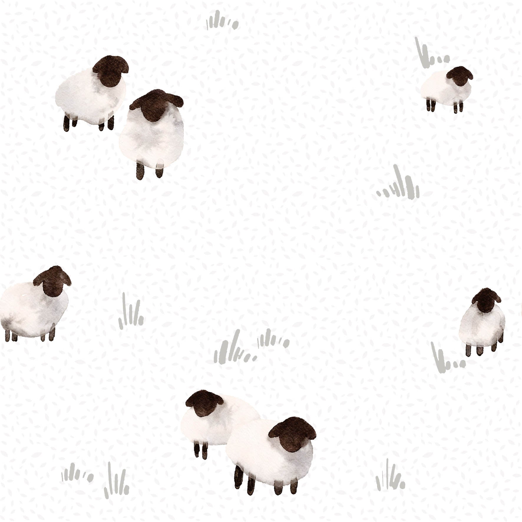 Sheep Meadow White - Family Fabrics B.V.