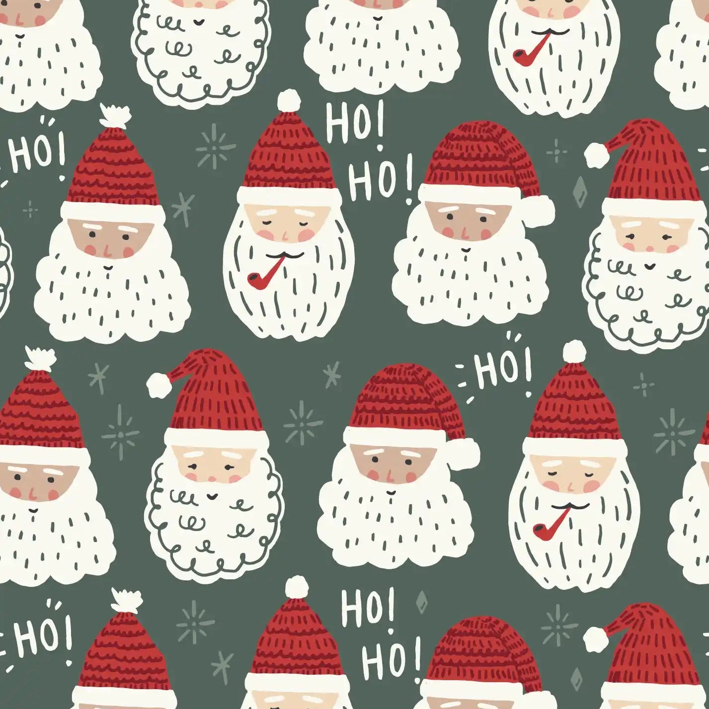 Father Christmas Green Small - Family Fabrics B.V.
