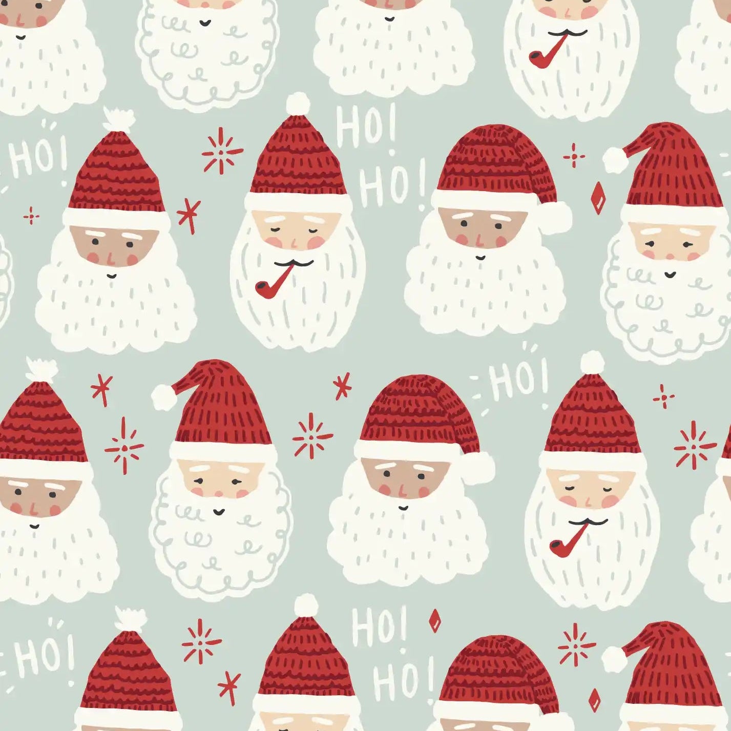Father Christmas Light Green Small - Family Fabrics B.V.