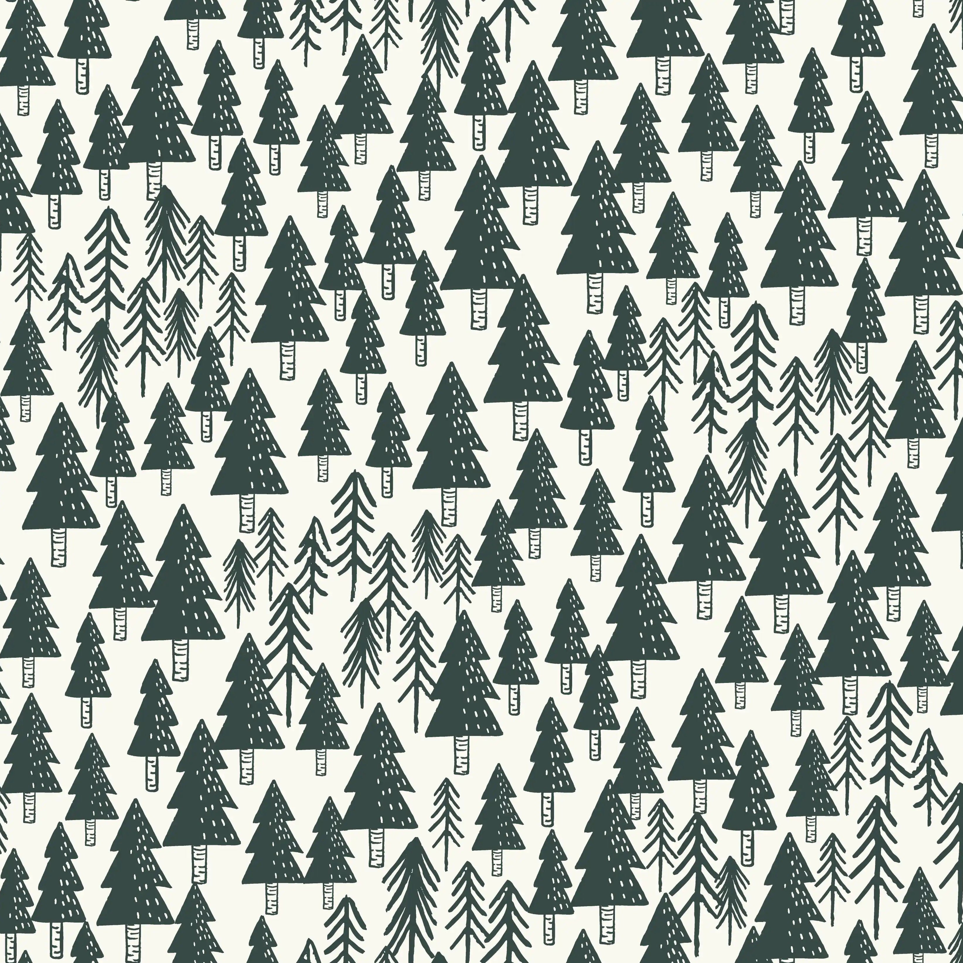 In The Woods Dark Green - Family Fabrics B.V.