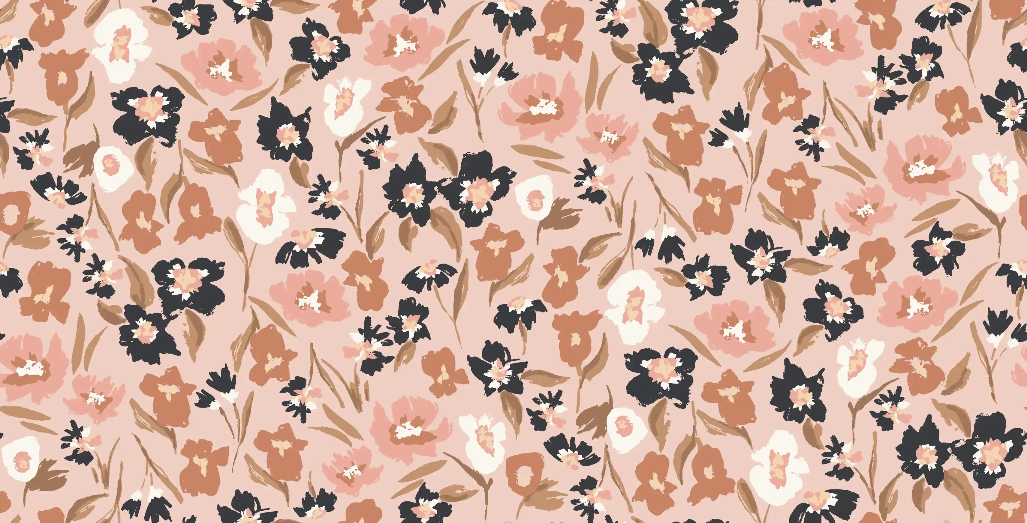 Painted Meadow Pale Pink - Family Fabrics B.V.