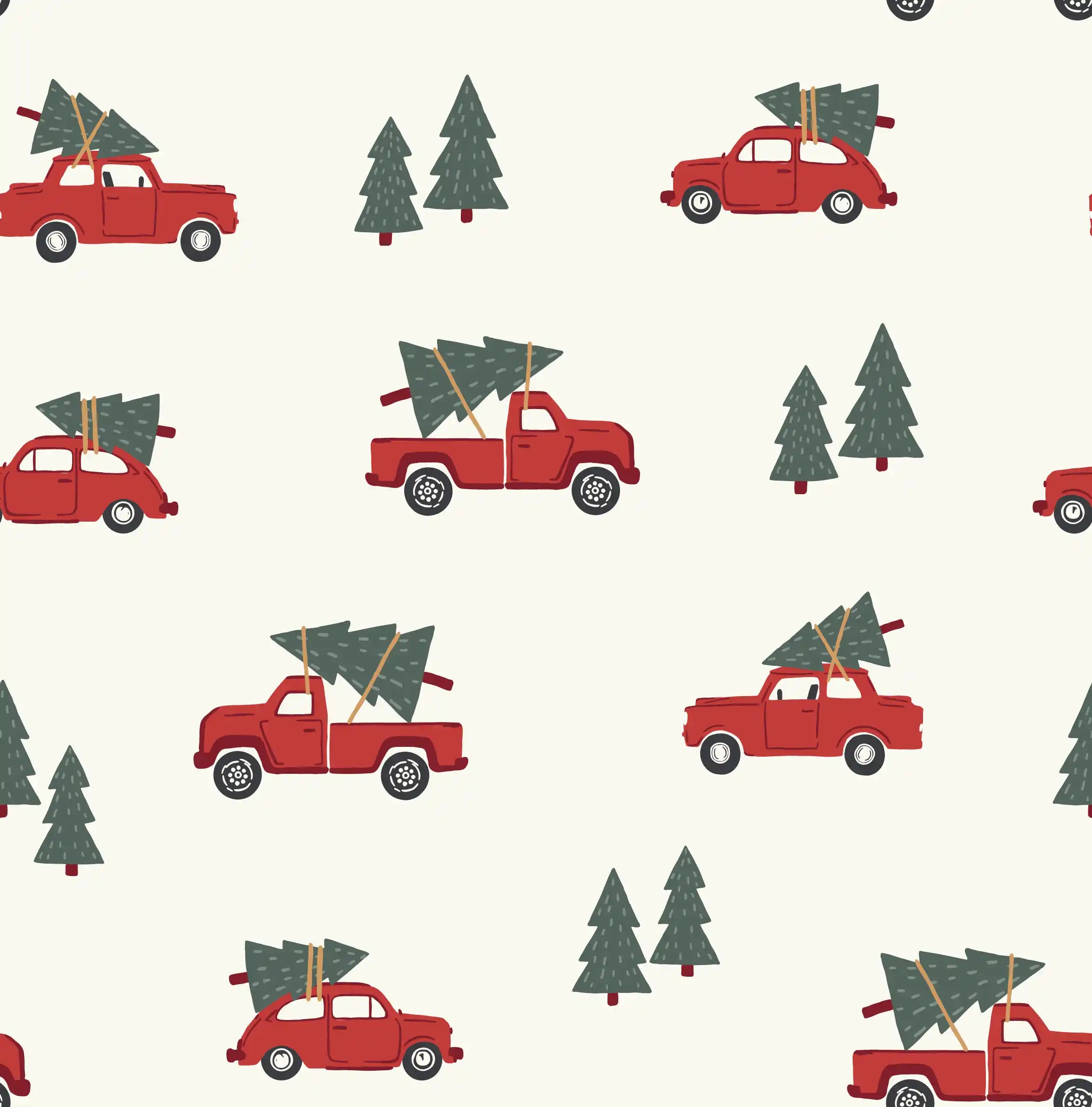Pick A Tree Red - Family Fabrics B.V.