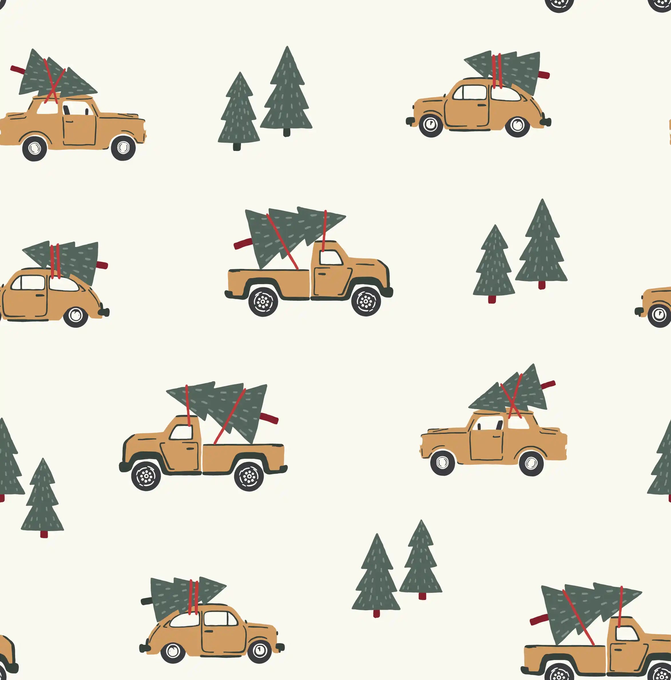 Pick A Tree Yellow - Family Fabrics B.V.