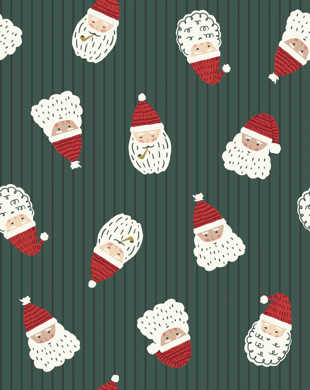 Tossed Santa Green