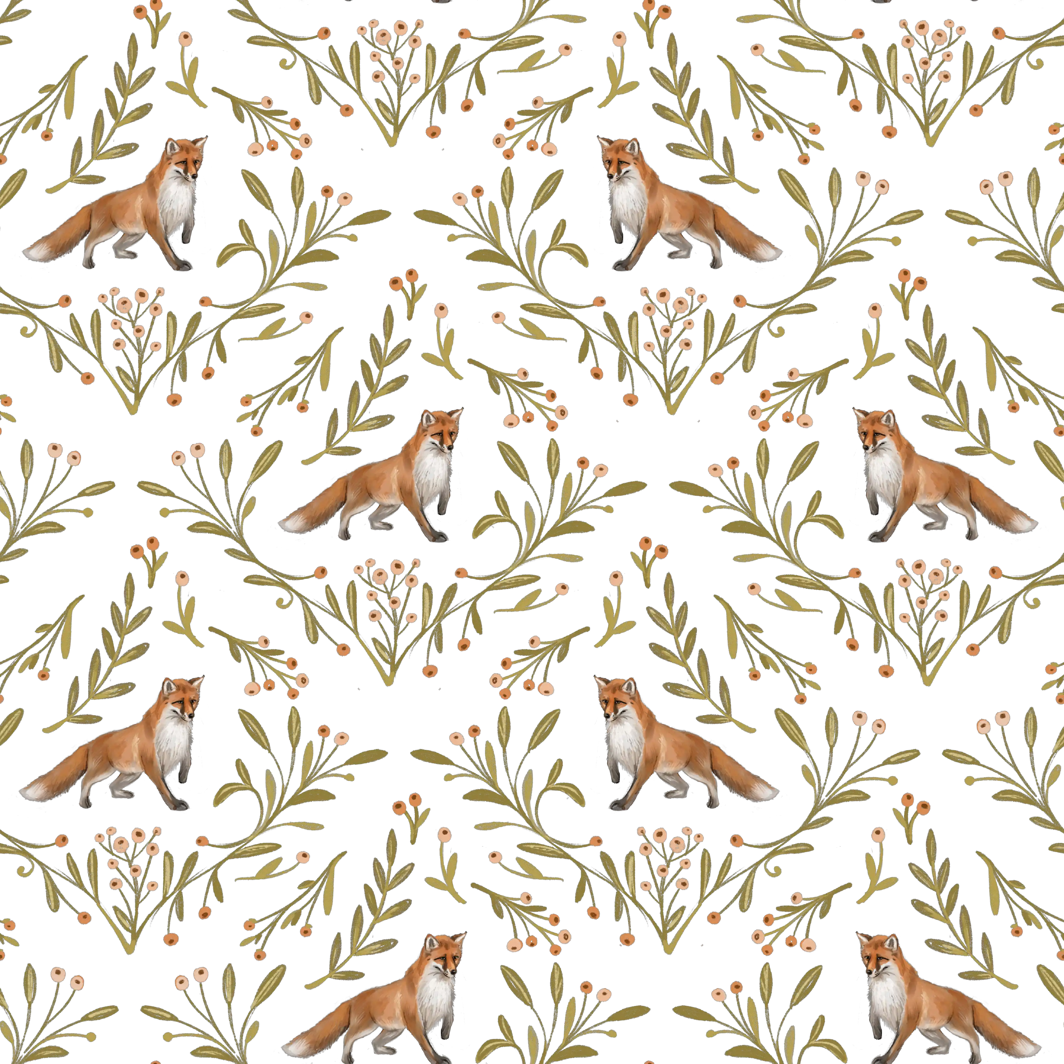 Foxes Offwhite - Family Fabrics B.V.