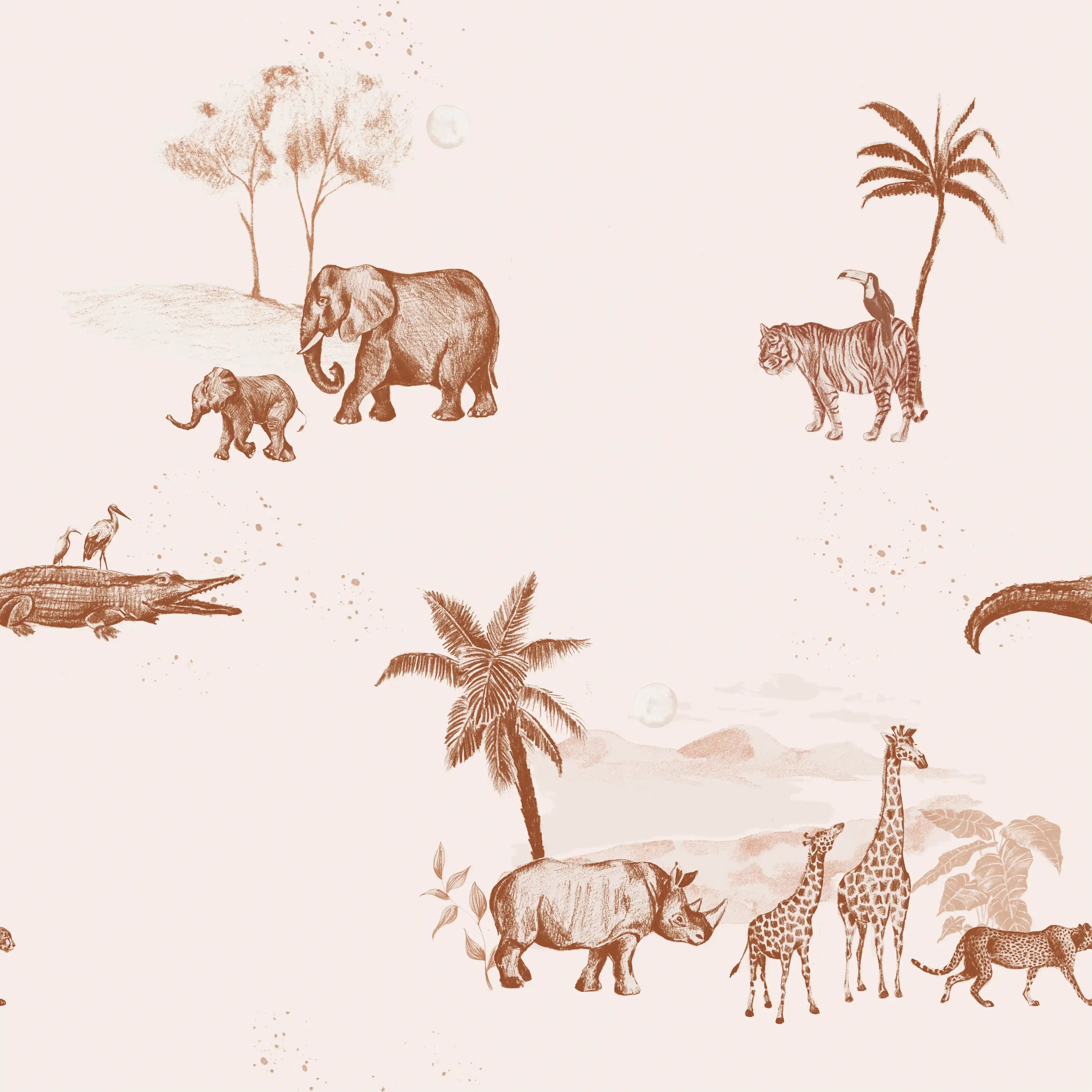 Vintage Jungle Terra by Irene Jelier featuring vibrant jungle-themed artwork on a decorative piece.