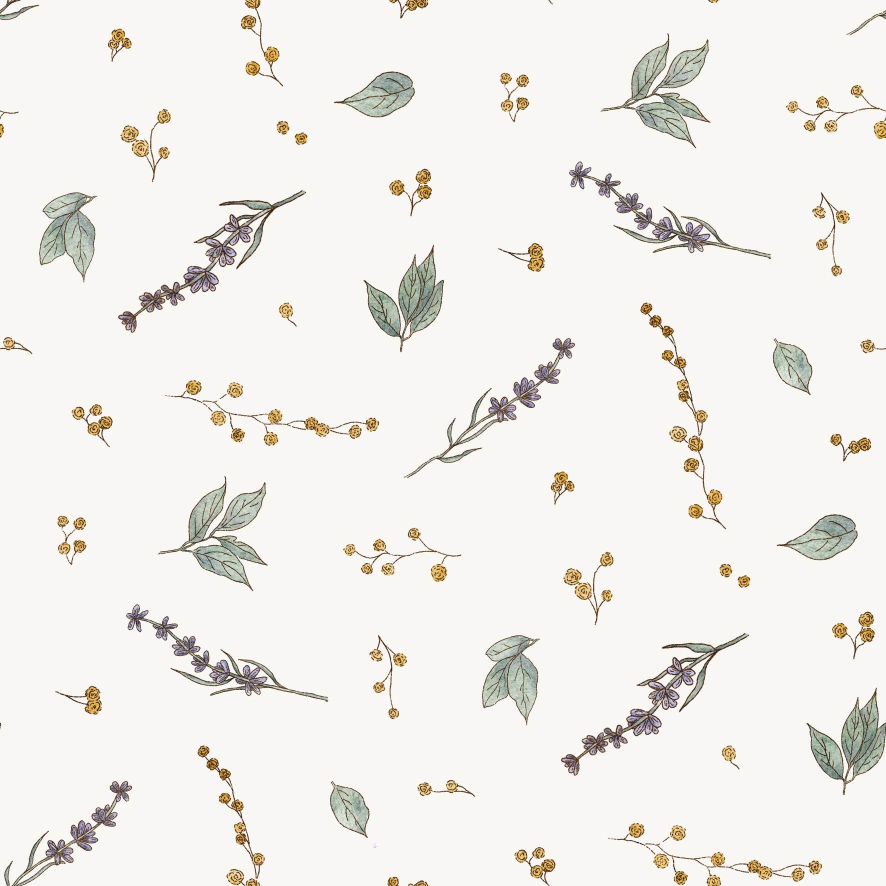 Blossoms in Nature OffWhite - Family Fabrics B.V.