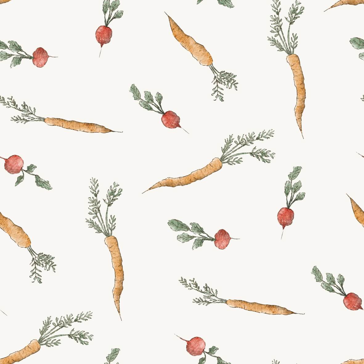 Carrot Radish Vegetables - Family Fabrics B.V.