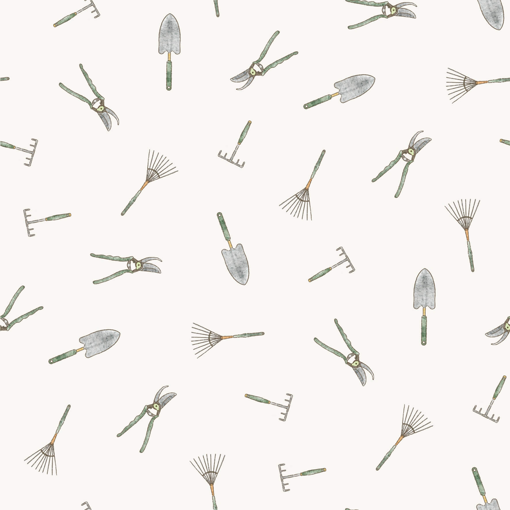 Gardening Tools Green - Family Fabrics B.V.