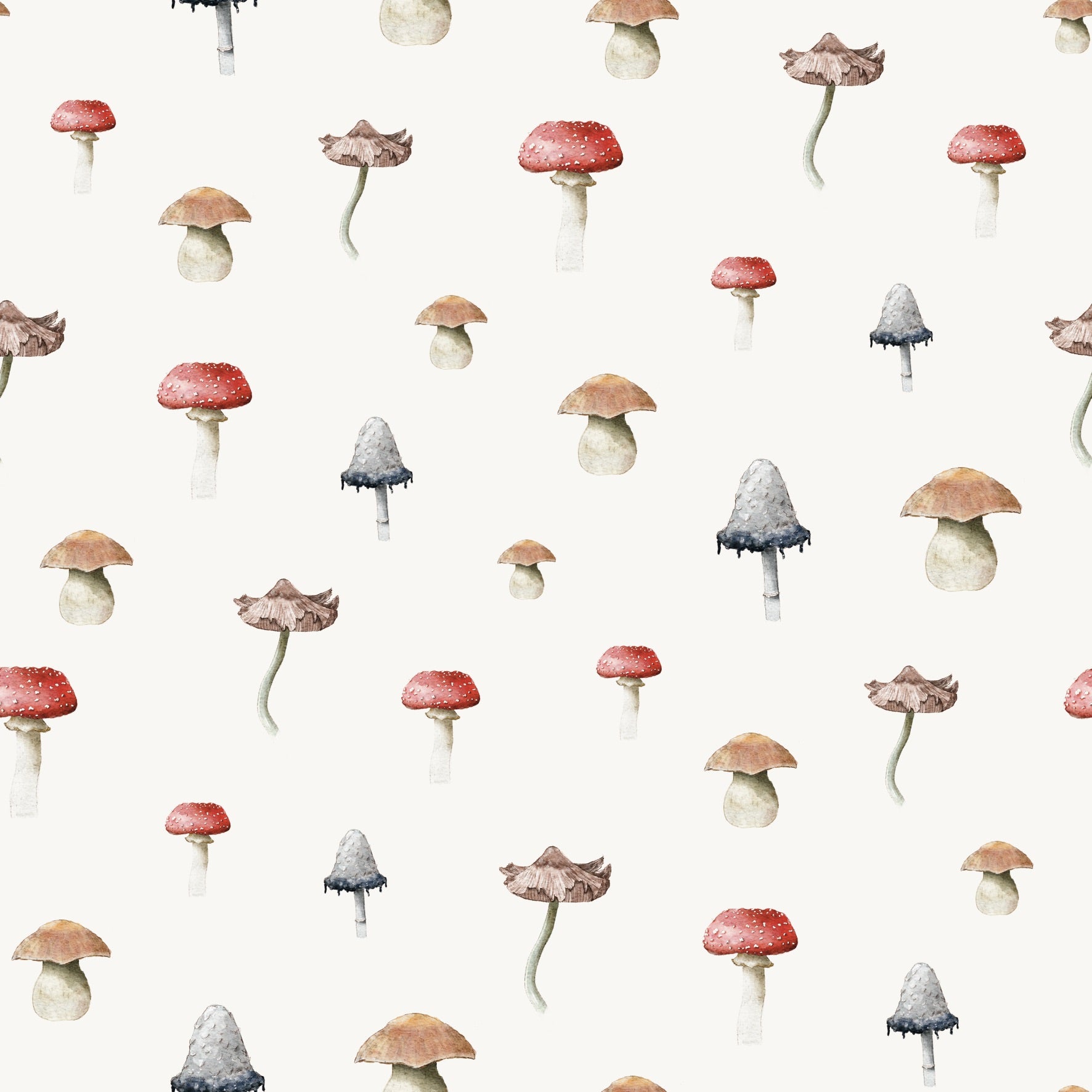 Mushrooms Offwhite - Family Fabrics B.V.