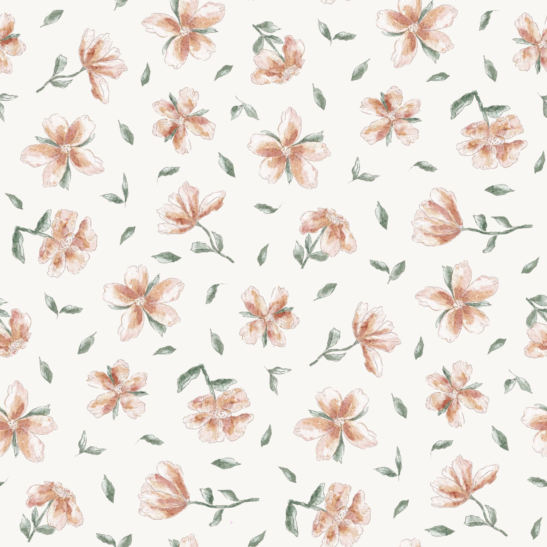 Natural Flowers OffWhite - Family Fabrics B.V.