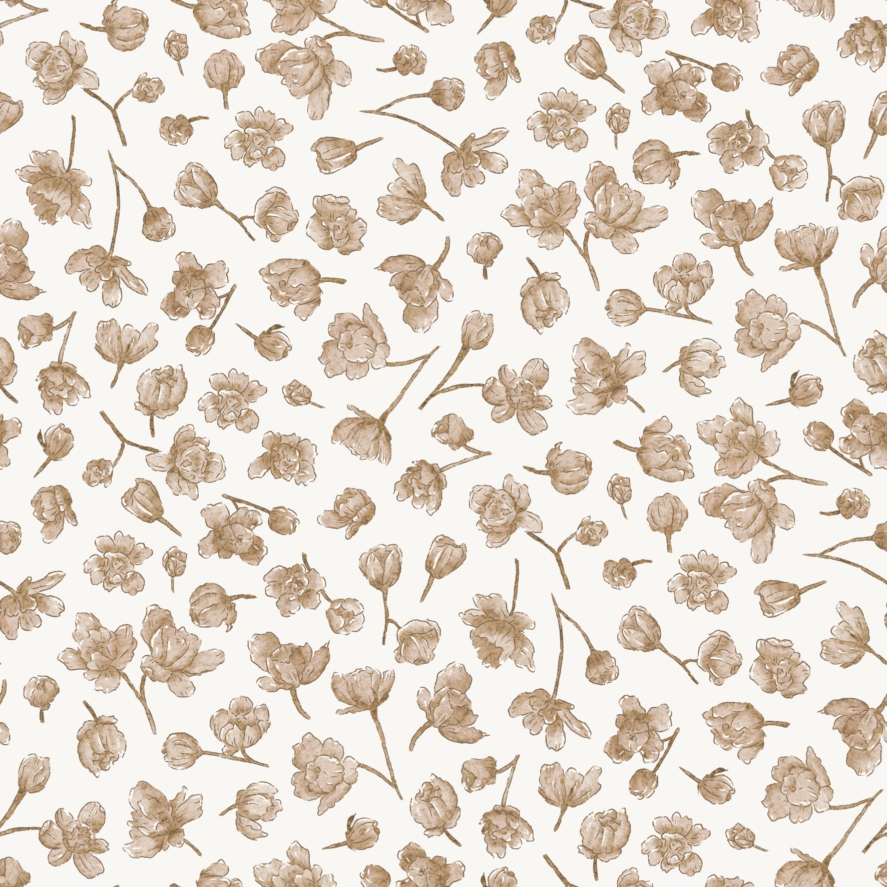 Neutral Flower Bonnie - Family Fabrics B.V.