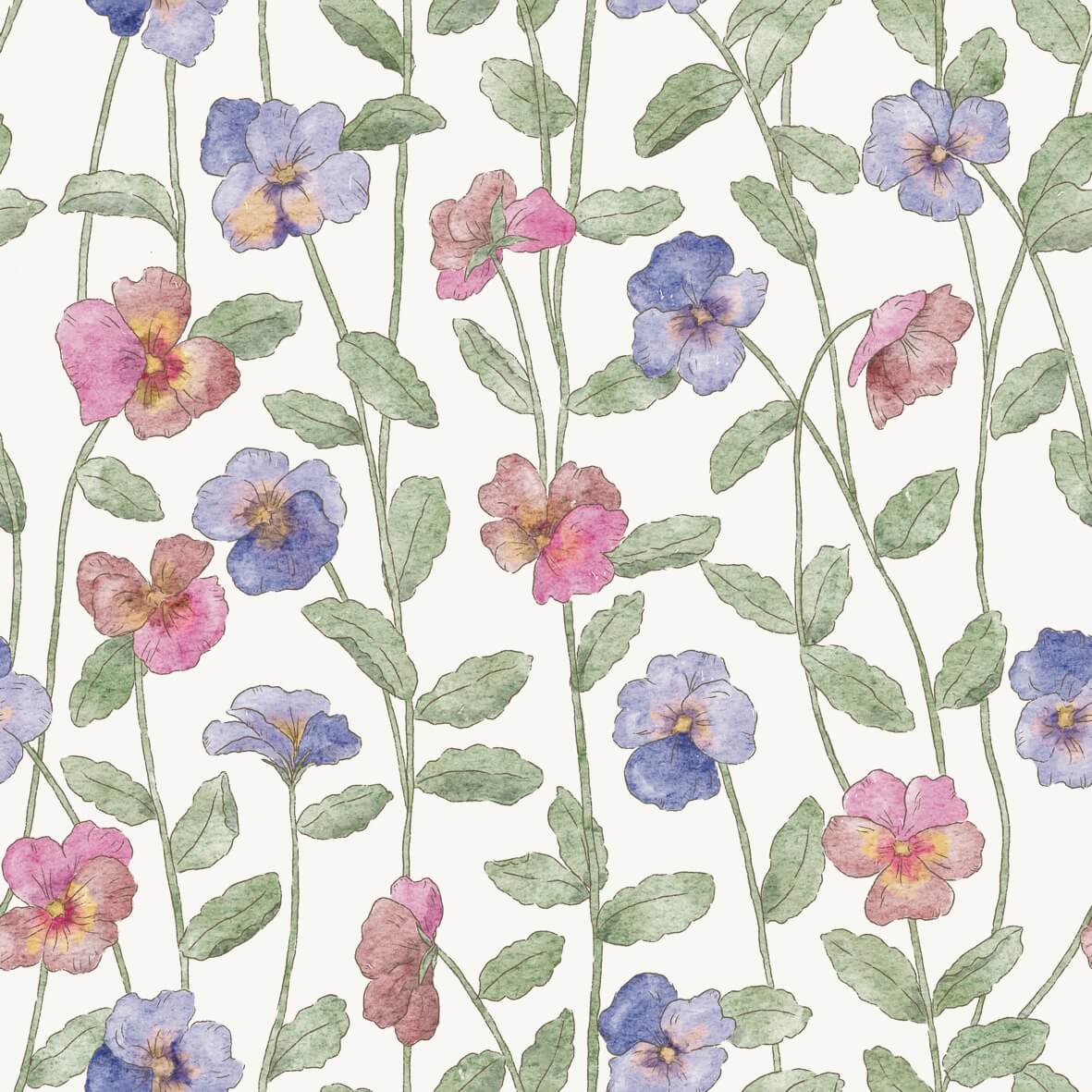 Violet Flowers Viola - Family Fabrics B.V.